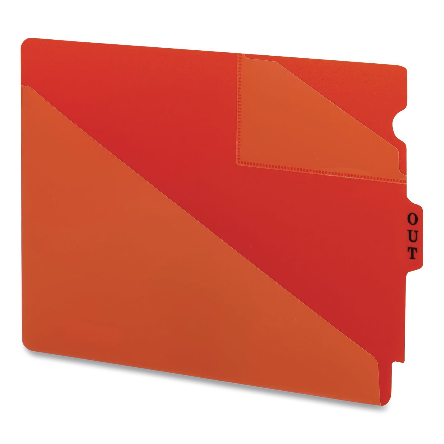 Poly Out Guide, Two-Pocket Style, 1/5-Cut Top Tab, Out, 8.5 x 11, Red ...