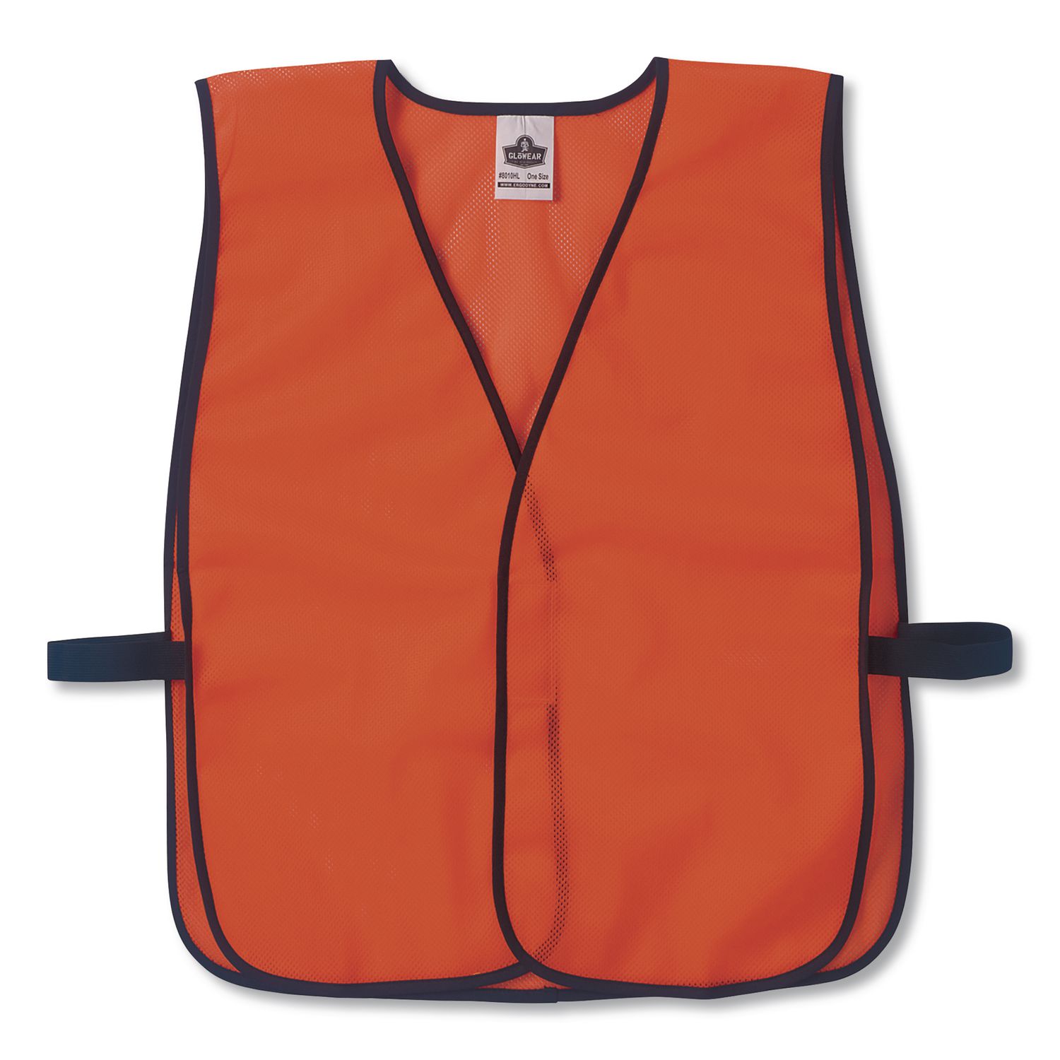 GloWear 8010HL Non-Certified Economy Vest, One Size Fits Most, Orange