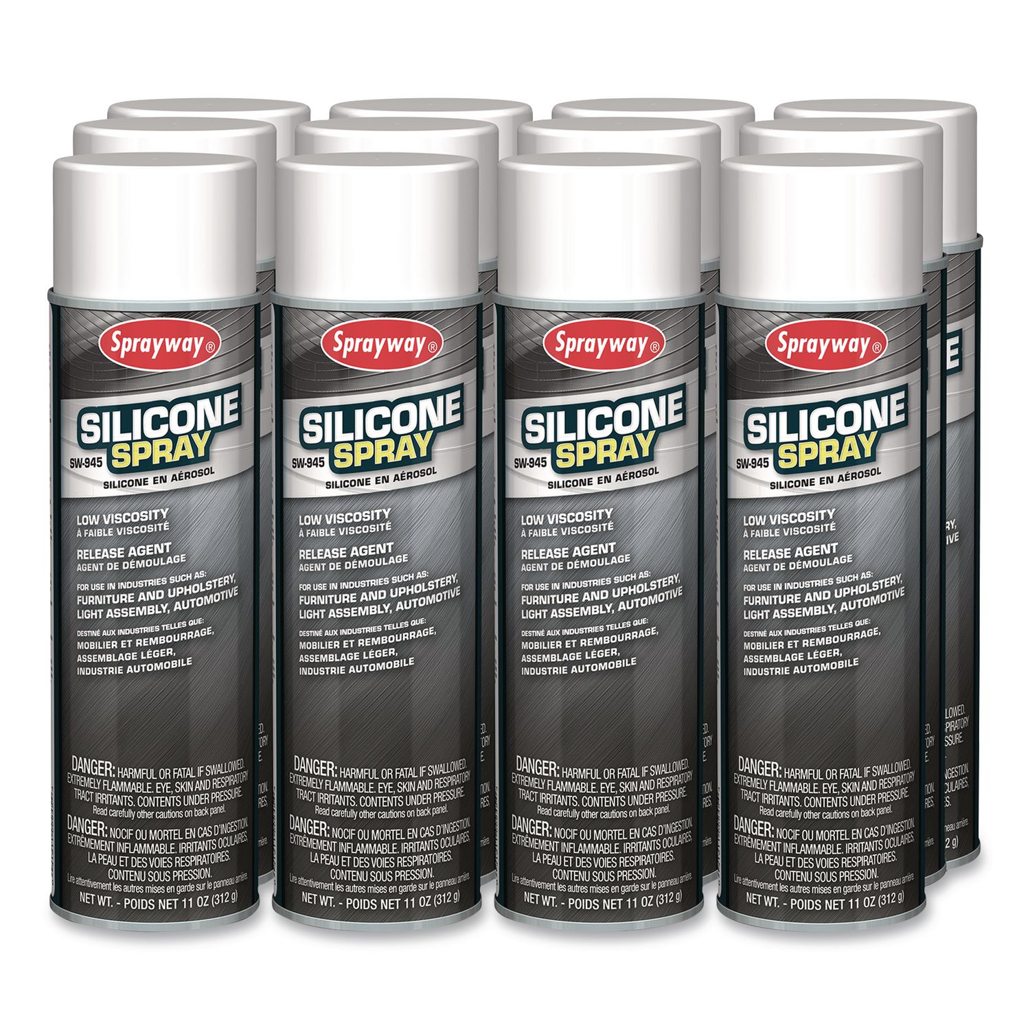Silicone Spray, 20 oz Can, 12/Carton