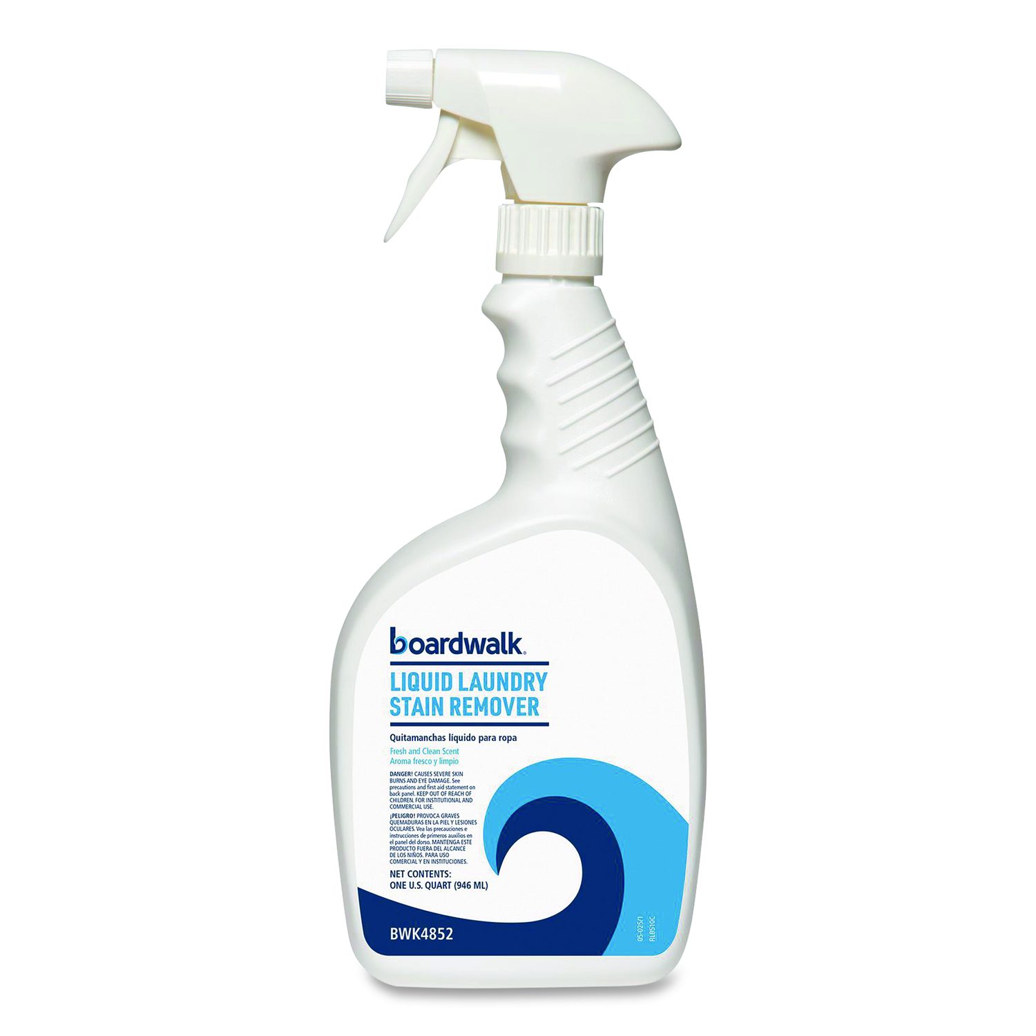 Liquid Laundry Stain Remover, Fresh and Clean Scent, 32 oz Bottle, 6/Carton