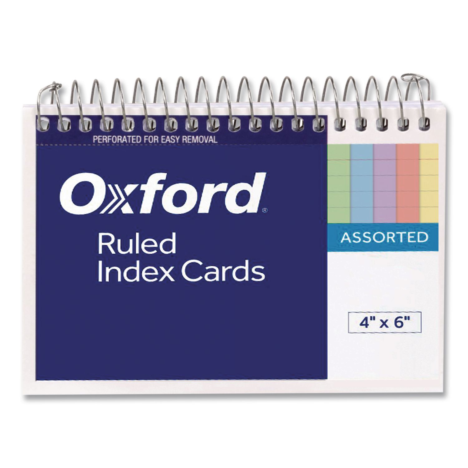 Spiral Index Cards, Ruled, 4 x 6, Assorted, 50/Pack - myEliteProducts