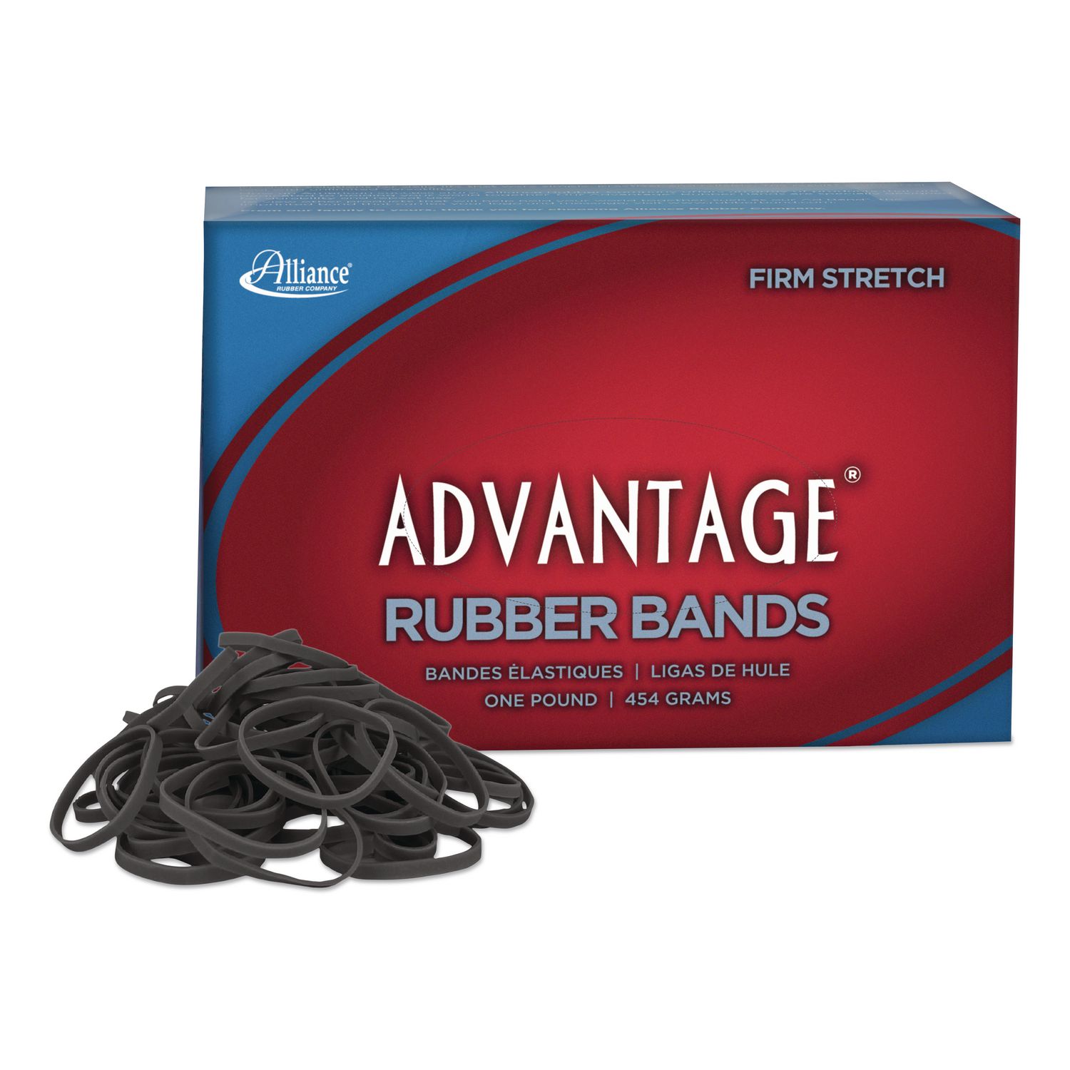 Multi-Purpose Rubber Band, Size 30, 0.04" Gauge, Black, 1 lb Box, 1,150 Bands/Box