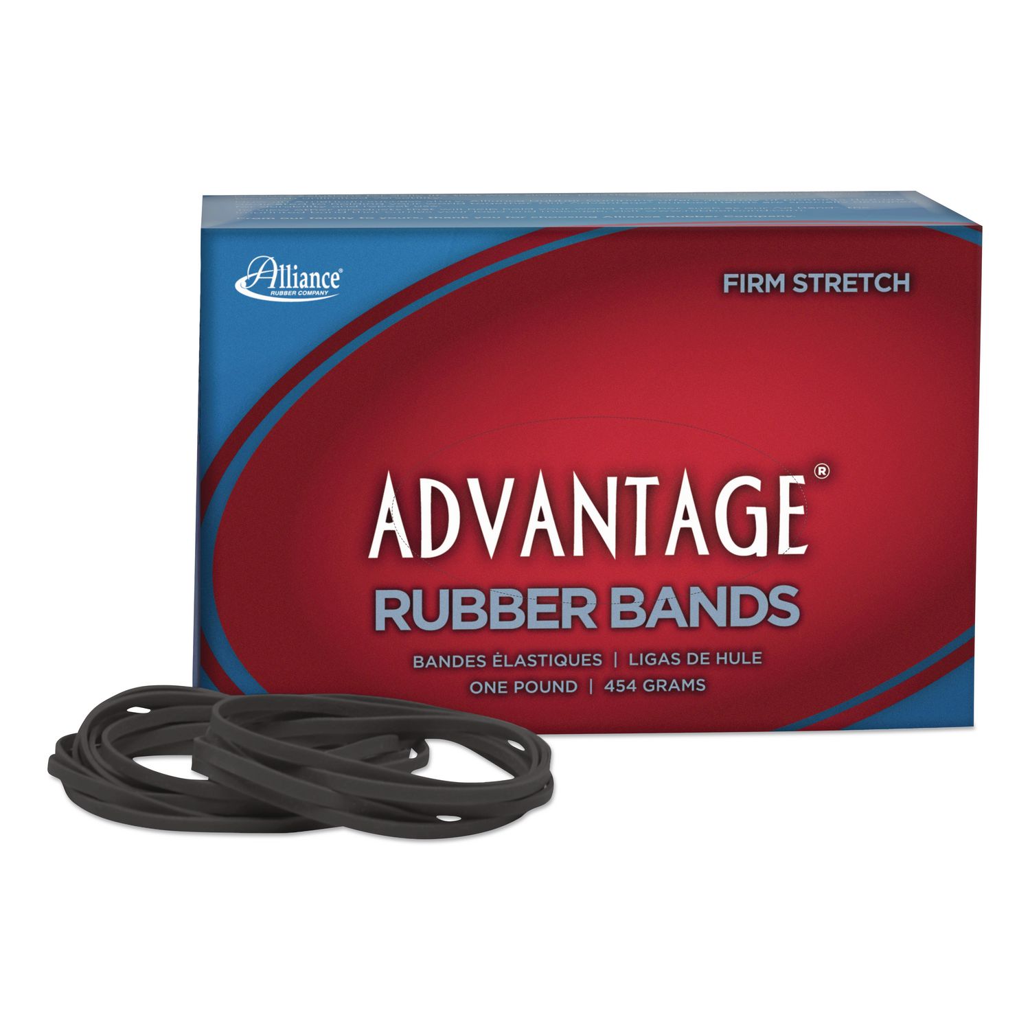 Advantage Classic Black Rubber Bands, Size 33, 0.04" Gauge, 1 lb Box, 600/Box