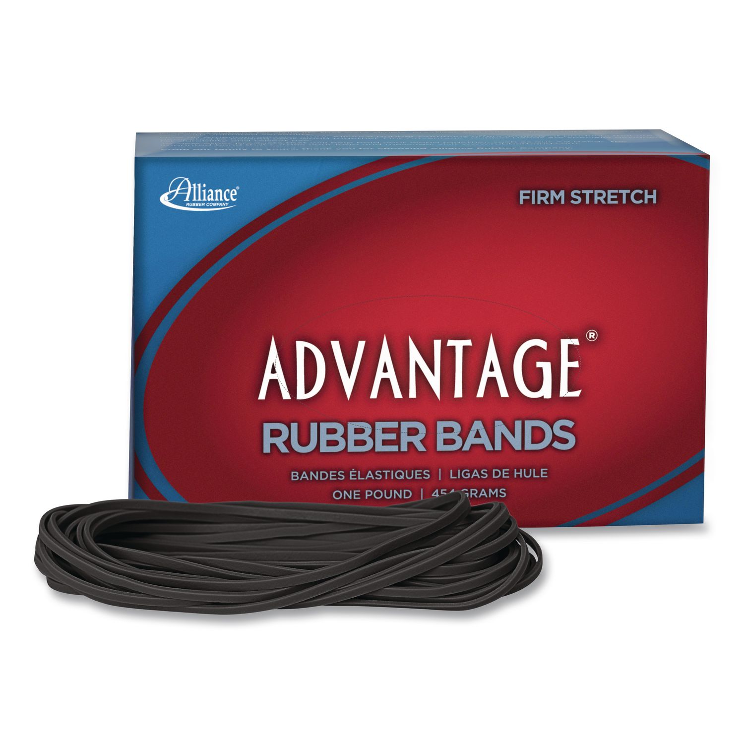 Advantage Classic Black Rubber Bands, Size 117B, 0.06" Gauge, 1 lb Box, 200/Box