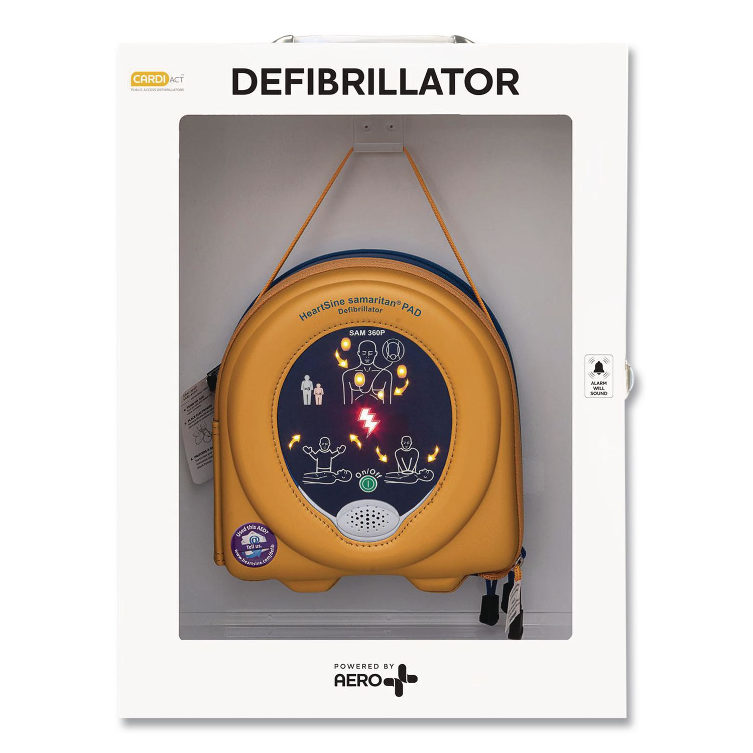 HeartSine PAD 360P Package Alarmed Cabinet