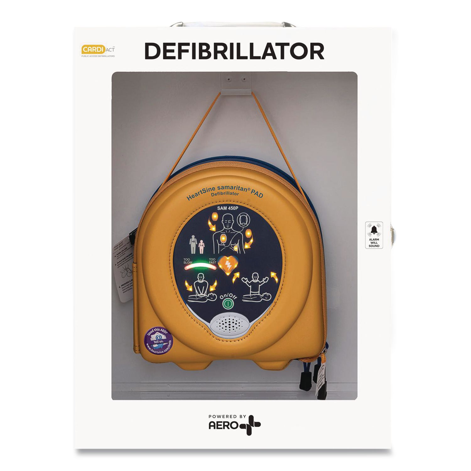 HeartSine PAD 450P Package Alarmed Cabinet