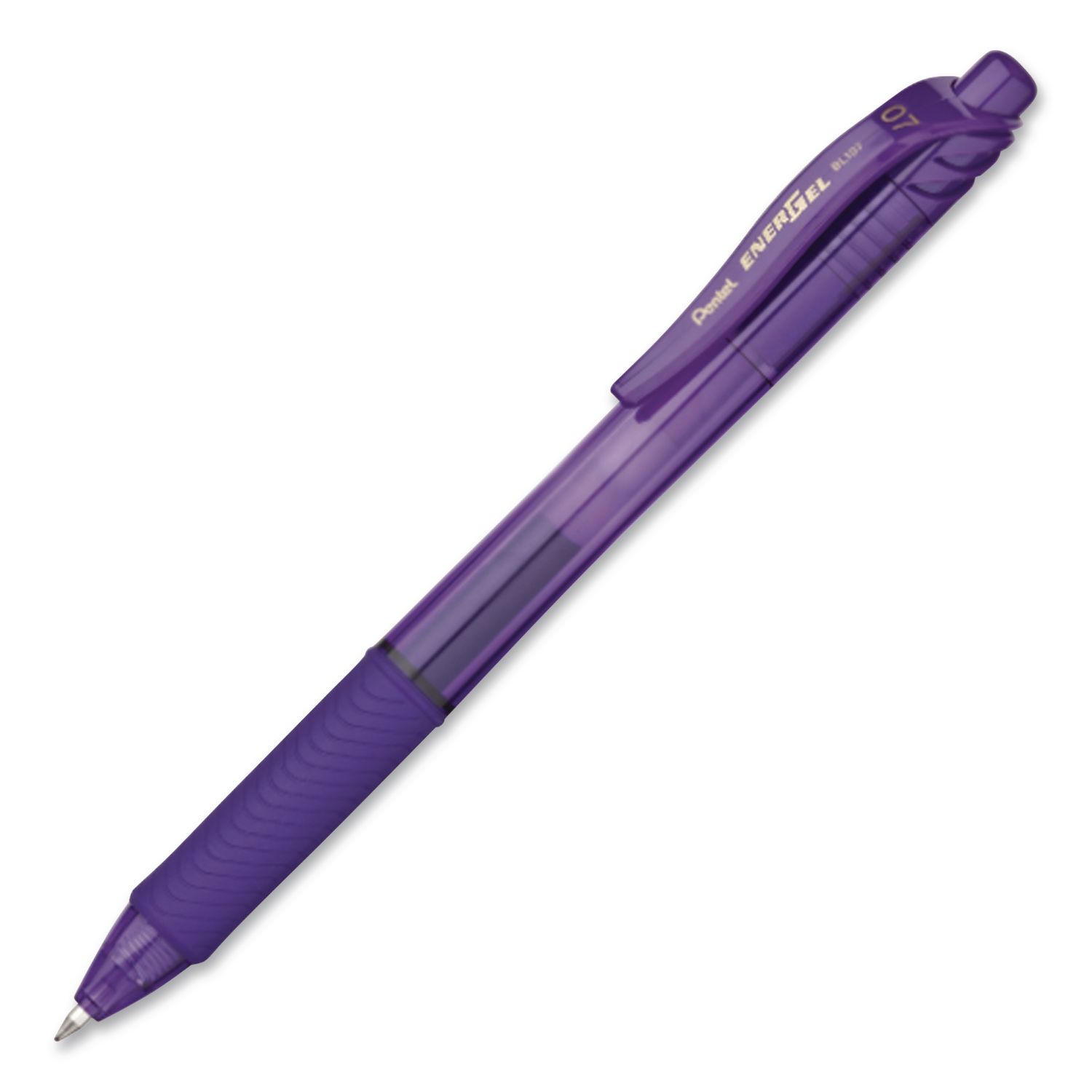 EnerGel-X Gel Pen, Retractable, Medium 0.7 mm, Violet Ink, Translucent Violet/Violet Barrel