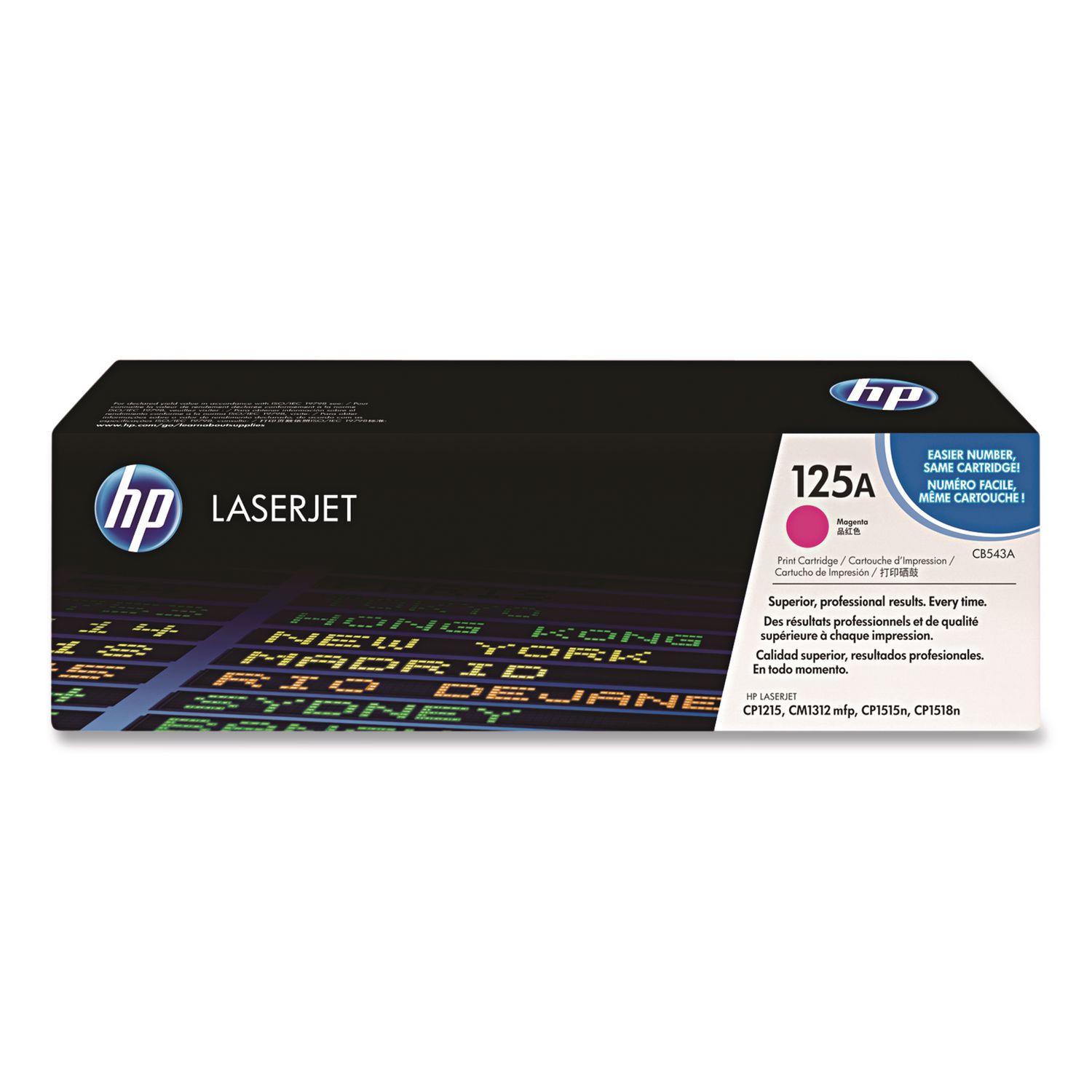 HP 125A, (CB543A) Magenta Original LaserJet Toner Cartridge