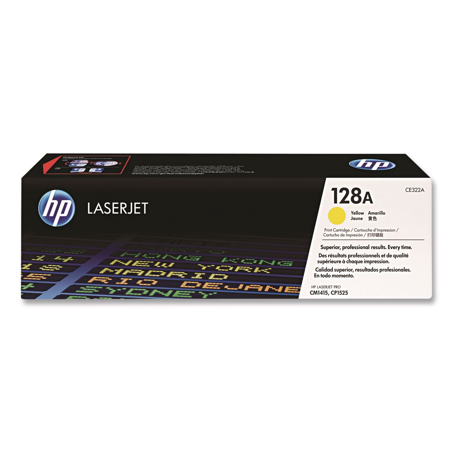 HP 128A, (CE322A) Yellow Original LaserJet Toner Cartridge