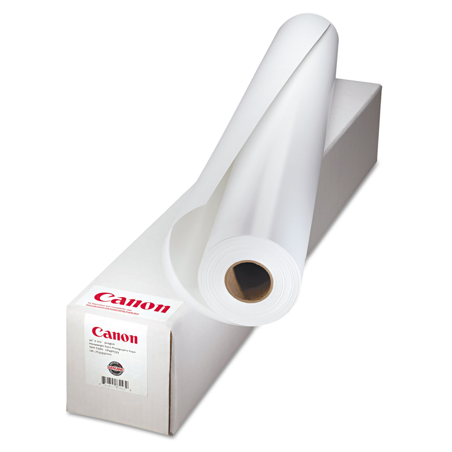  Canon 0850V069 Fine Art White Paper Roll, 2 Core, 14 mil, 36 x 50 ft, Matte White (CNM0850V069) 