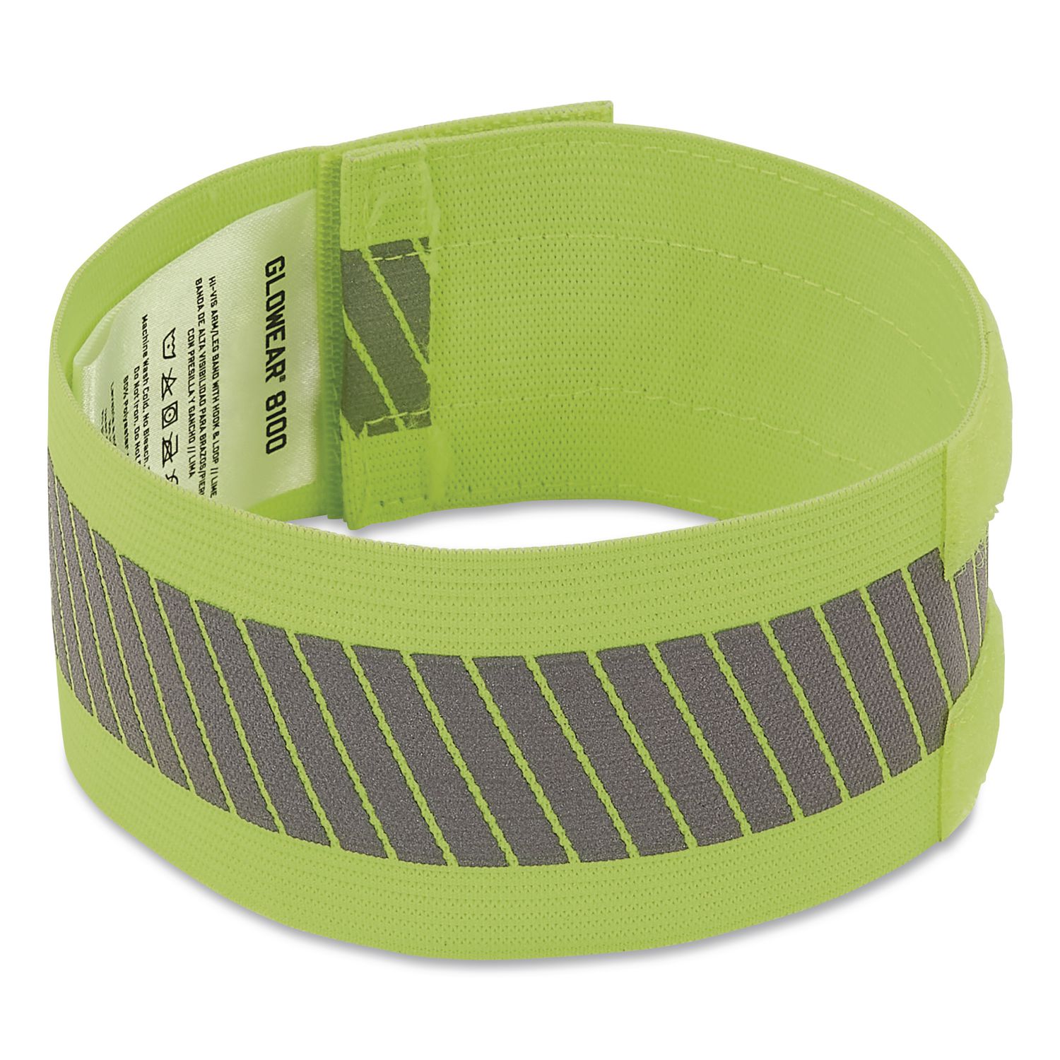 GloWear 8100 Hi-Vis Arm/Leg Band with Hook and Loop, Small/Medium, 2/Pack