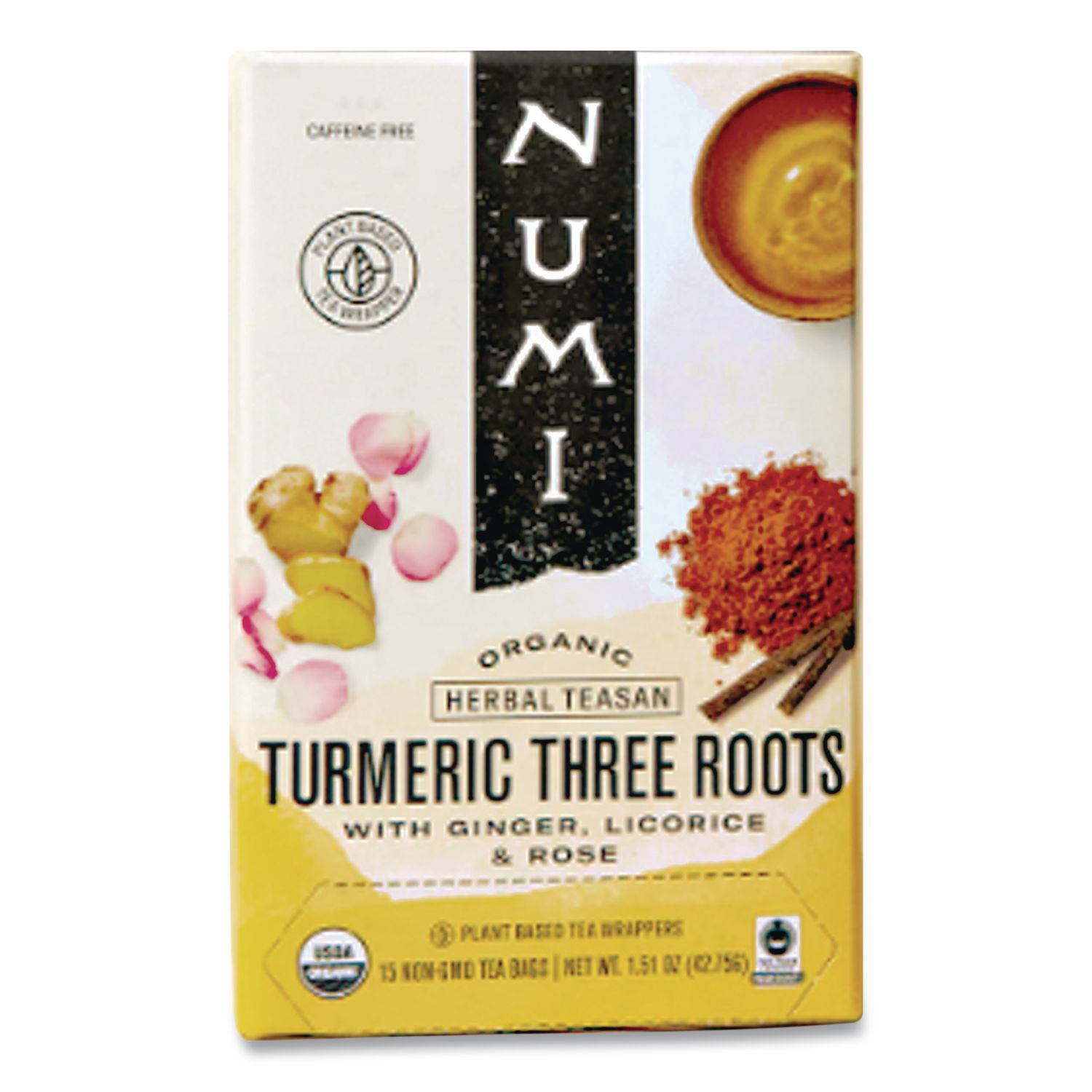 Turmeric Tea, Three Roots, 1.42 oz Bag, 12/Box