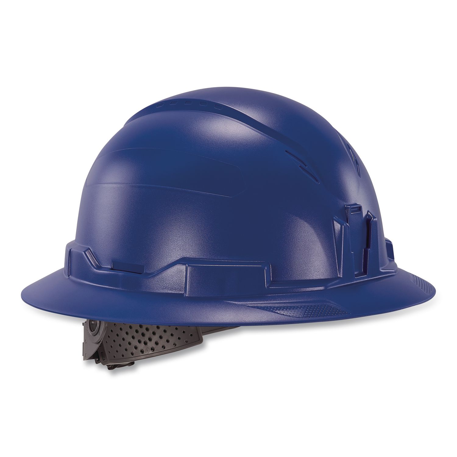 Skullerz 8963 Full Brim Class E Safety Helmet, 6-Point Standard Ratchet Suspension, One Size Fits Most (6.5 to 8), Blue