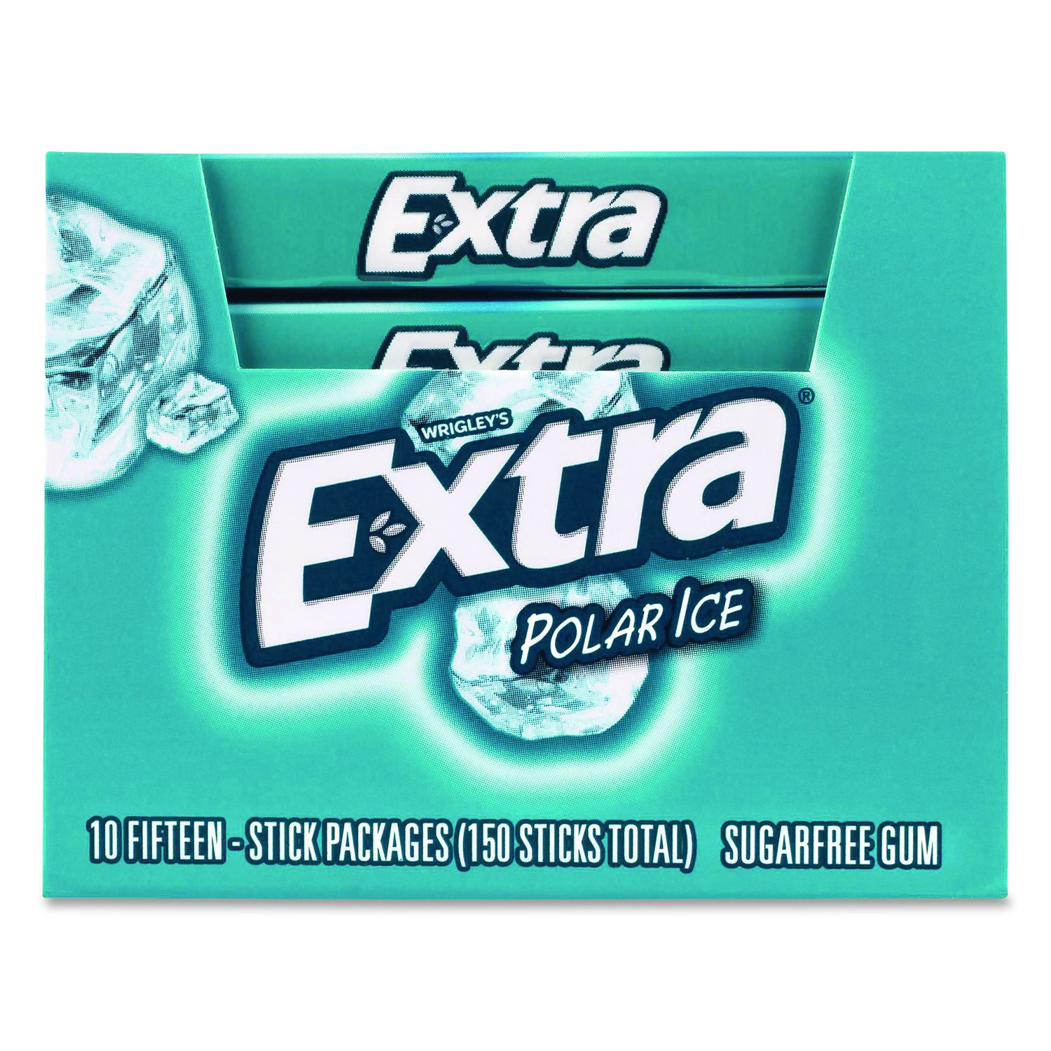 Extra Polar Ice Sugar-Free Gum, Polar Ice, 15 Sticks/Pack, 10 Packs ...