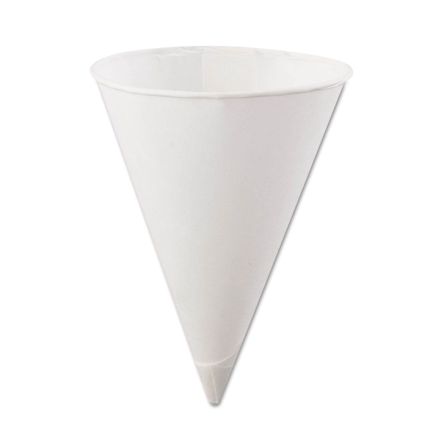 Konie KCI 4.5KR Rolled Rim Paper Cone Cups, 4.5oz, White, 200/Bag, 25 Bags/Carton (KCI45KR) 