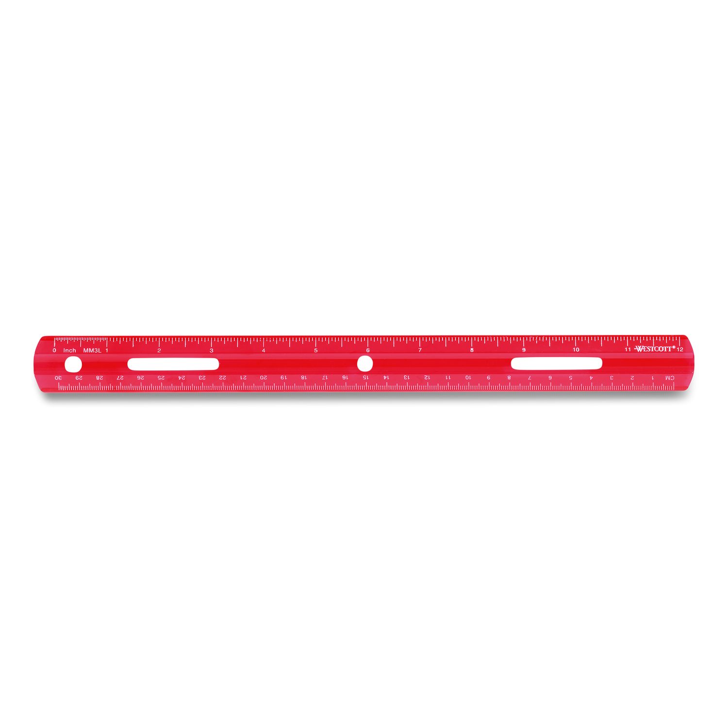 Westcott® Plastic Ruler, Standard/Metric, 12