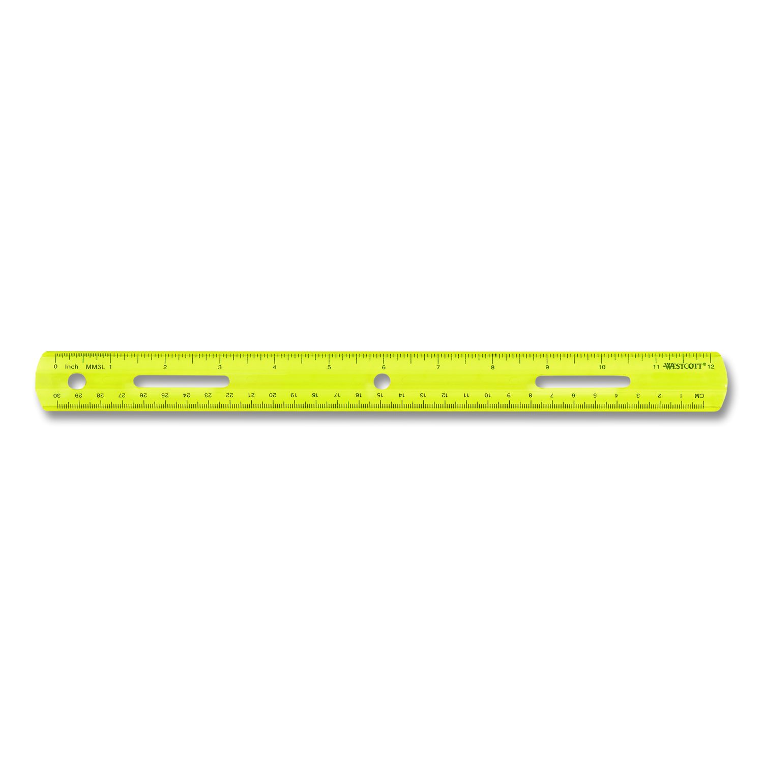 Westcott® Plastic Ruler, Standard/Metric, 12