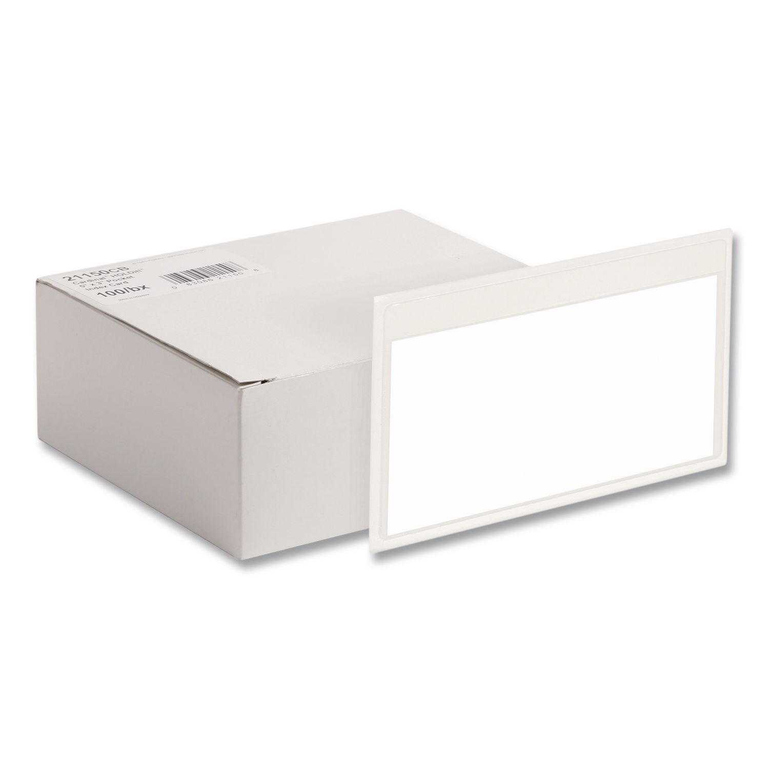 HOLD IT Index Card Pocket, Top Load, 3 x 5, Clear, 100/Box
