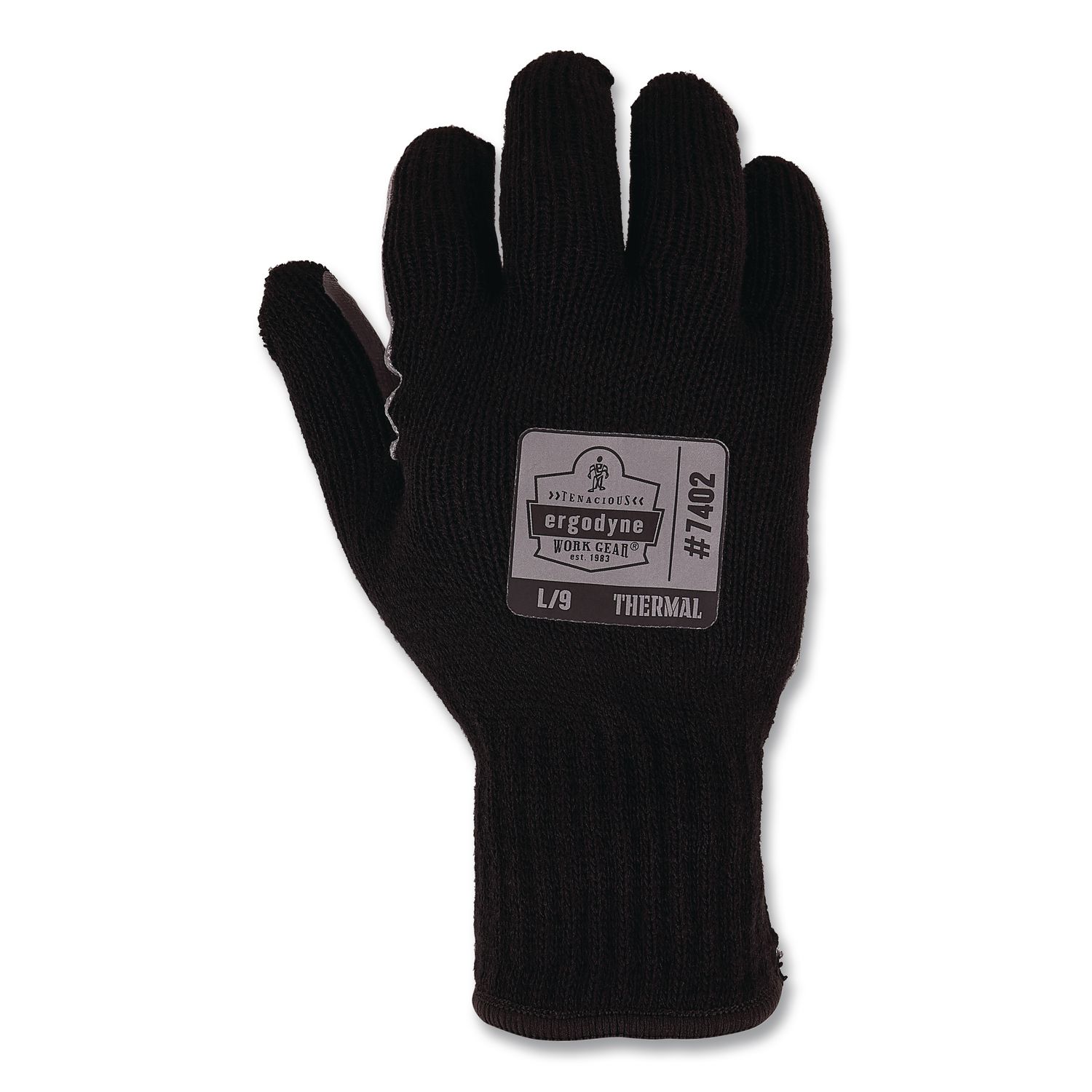 ProFlex 7402 Thermal Knit Cooler Gloves, 10" Long, Small (7), Black