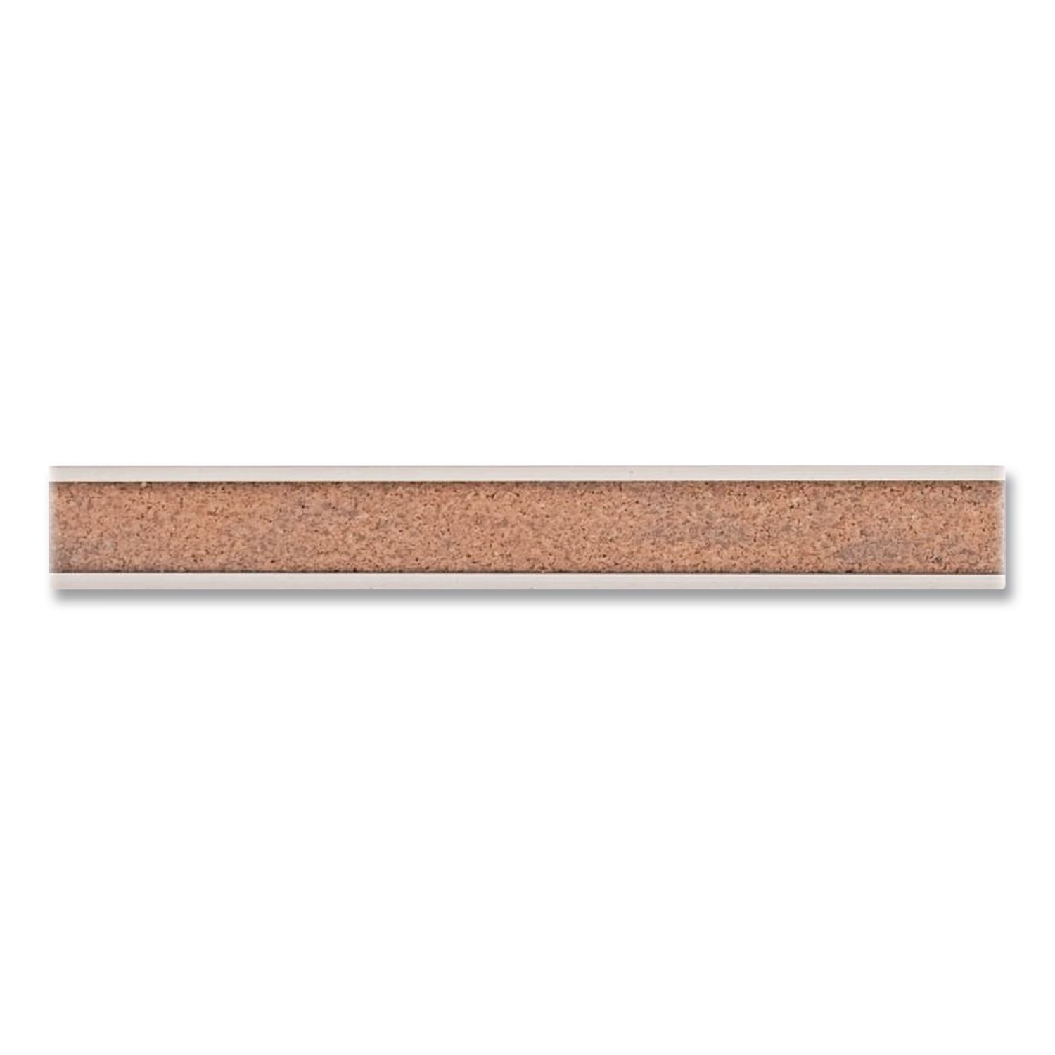 Grip-A-Strip Cork Map Rail, 1" x 96", Brown/Silver