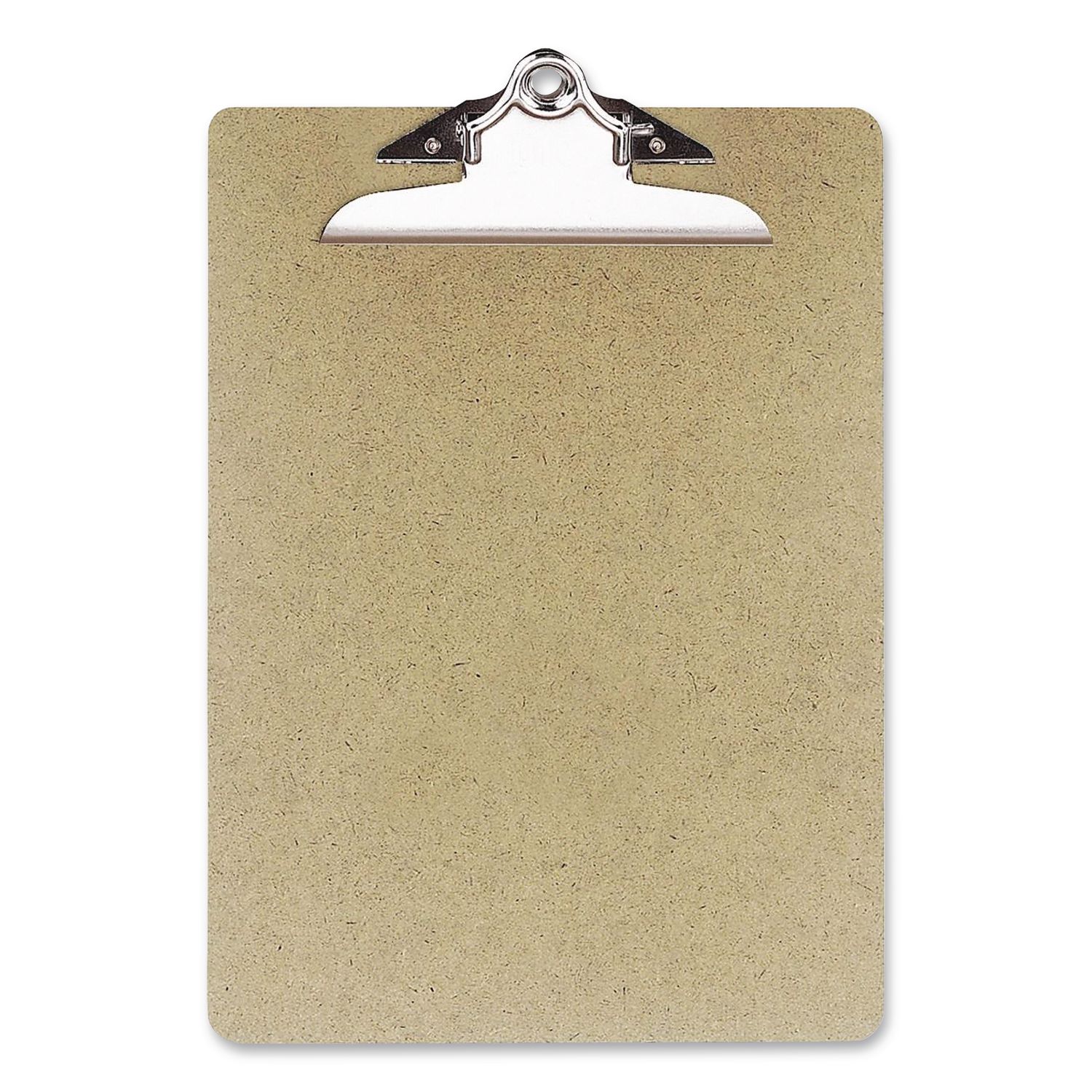 Recycled Hardboard Clipboard, 1" Clip Capacity, Holds 8.5 x 11 Sheets, Brown