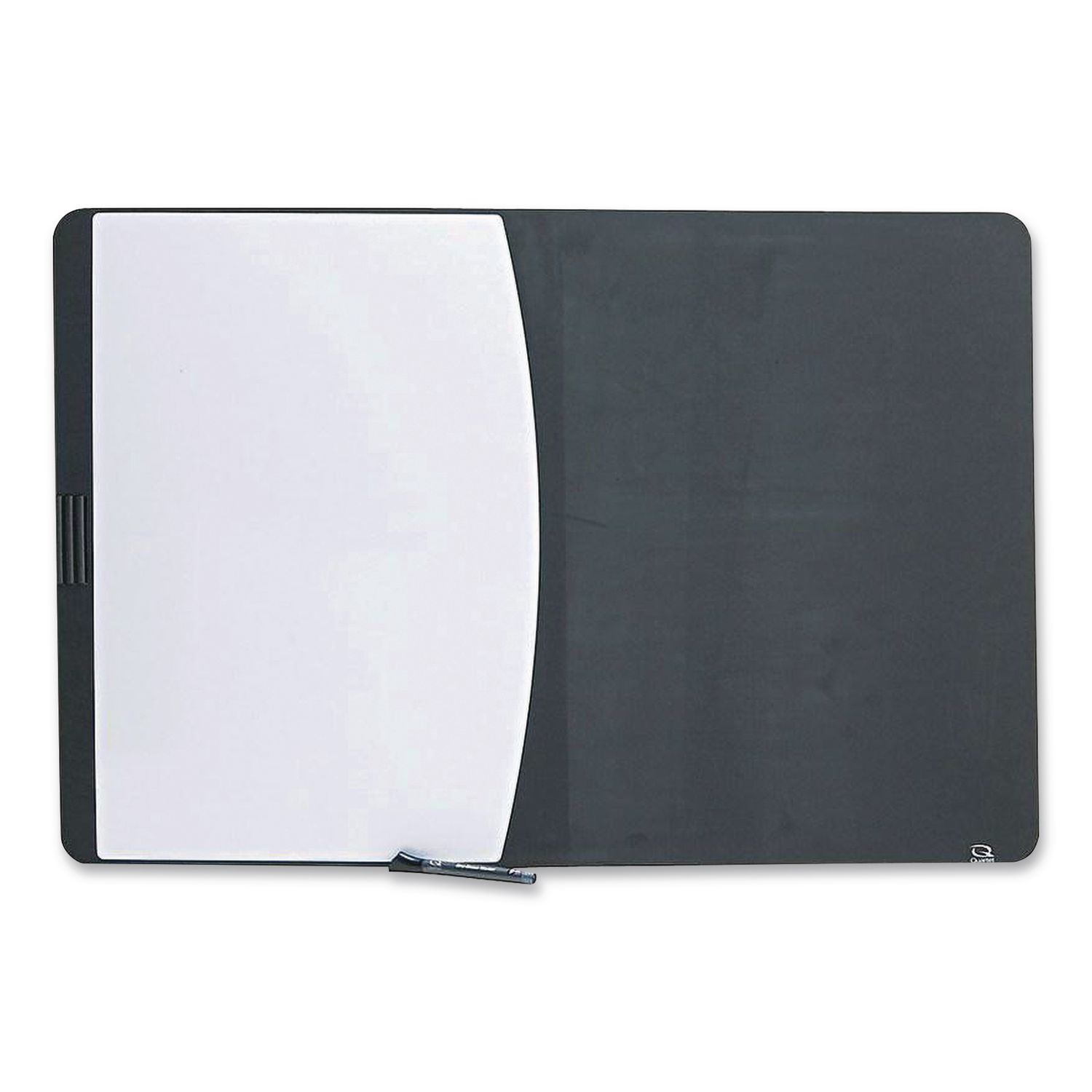 Designer Tack and Write Combination Dry-Erase Whiteboard/Bulletin Board, 35 x 23.5, Black/White Surface, Black Plastic Frame