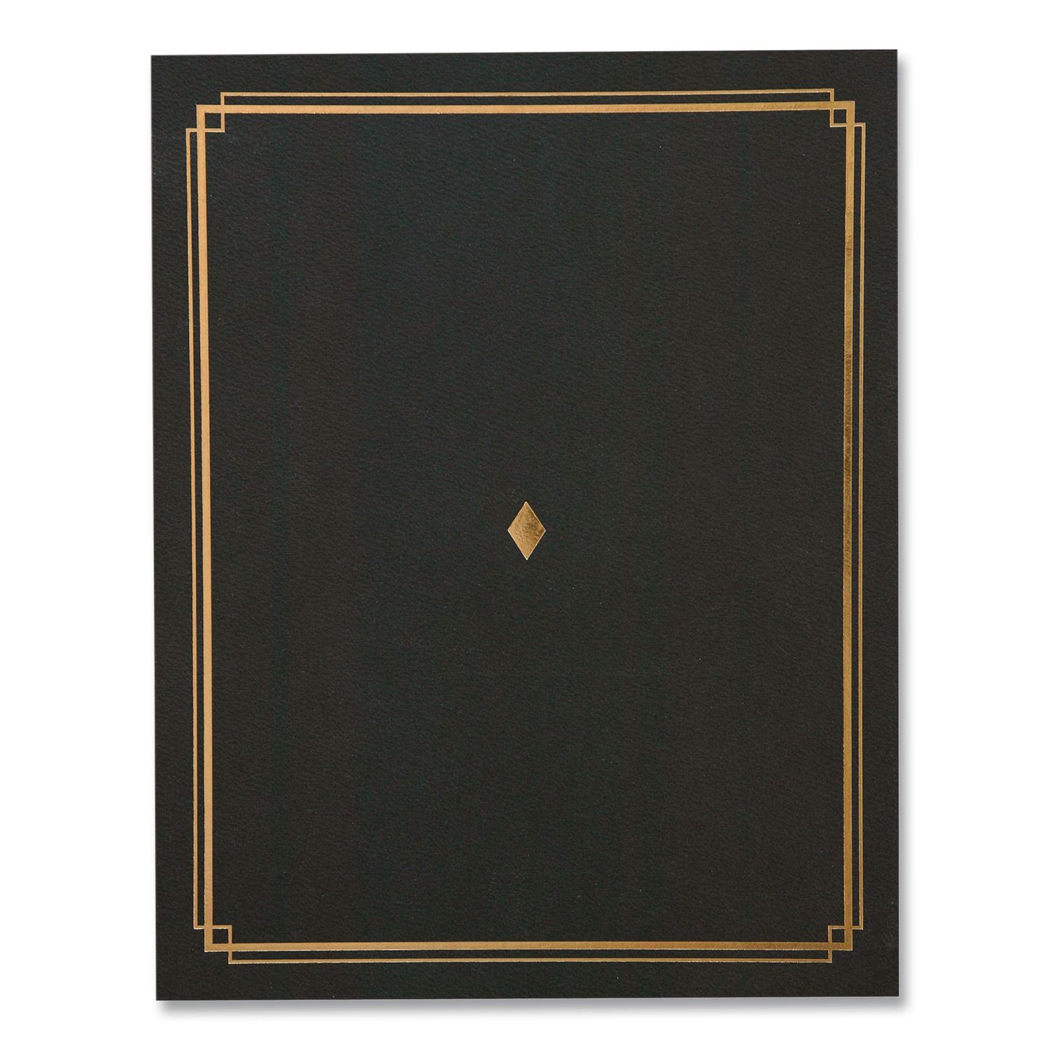 Certificate Holders 9.5 x 12, Black/Gold, 6/Pack