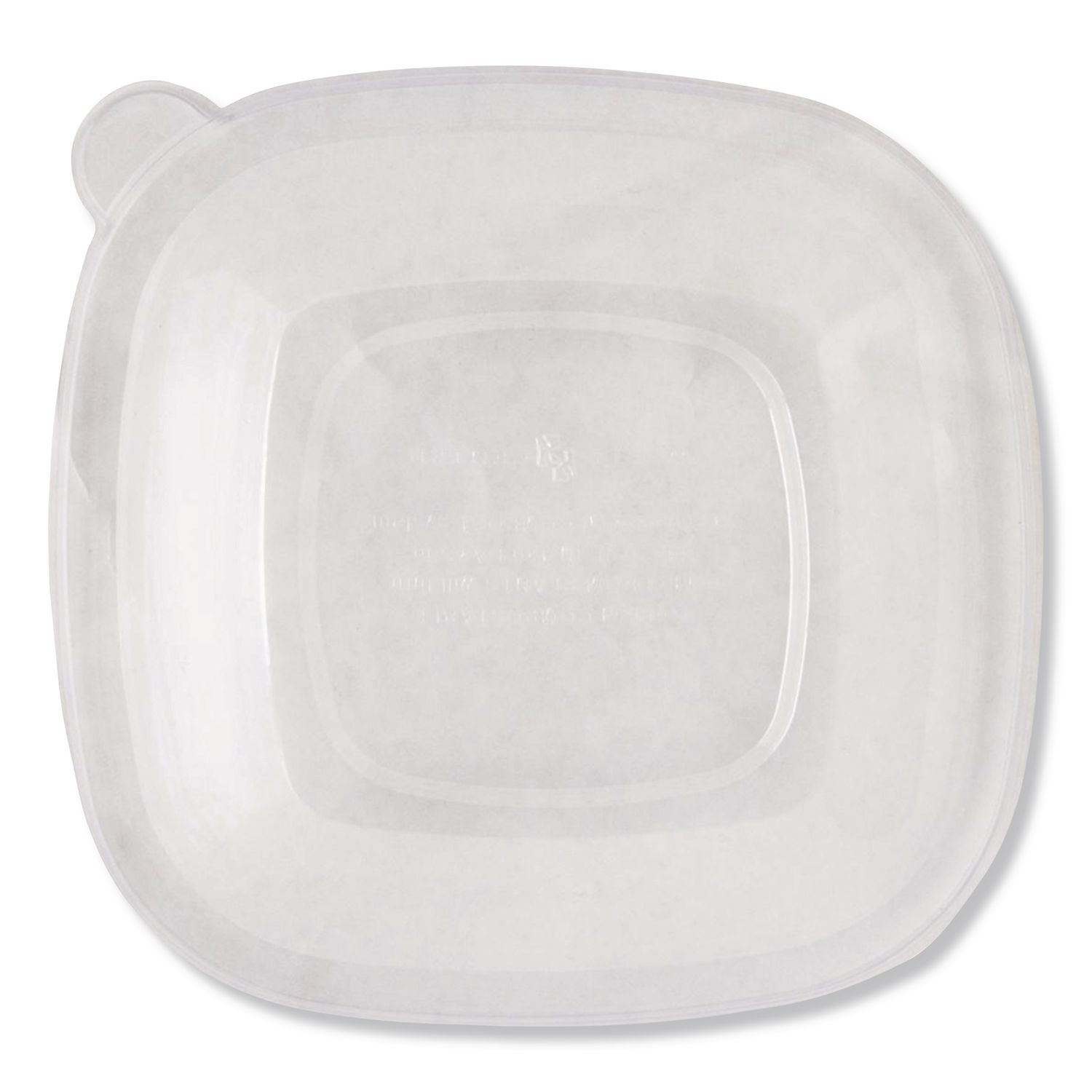 PLA Lids for Fiber Bowls, 8.8 x 8.8 x 1.4, Clear, 200/Carton