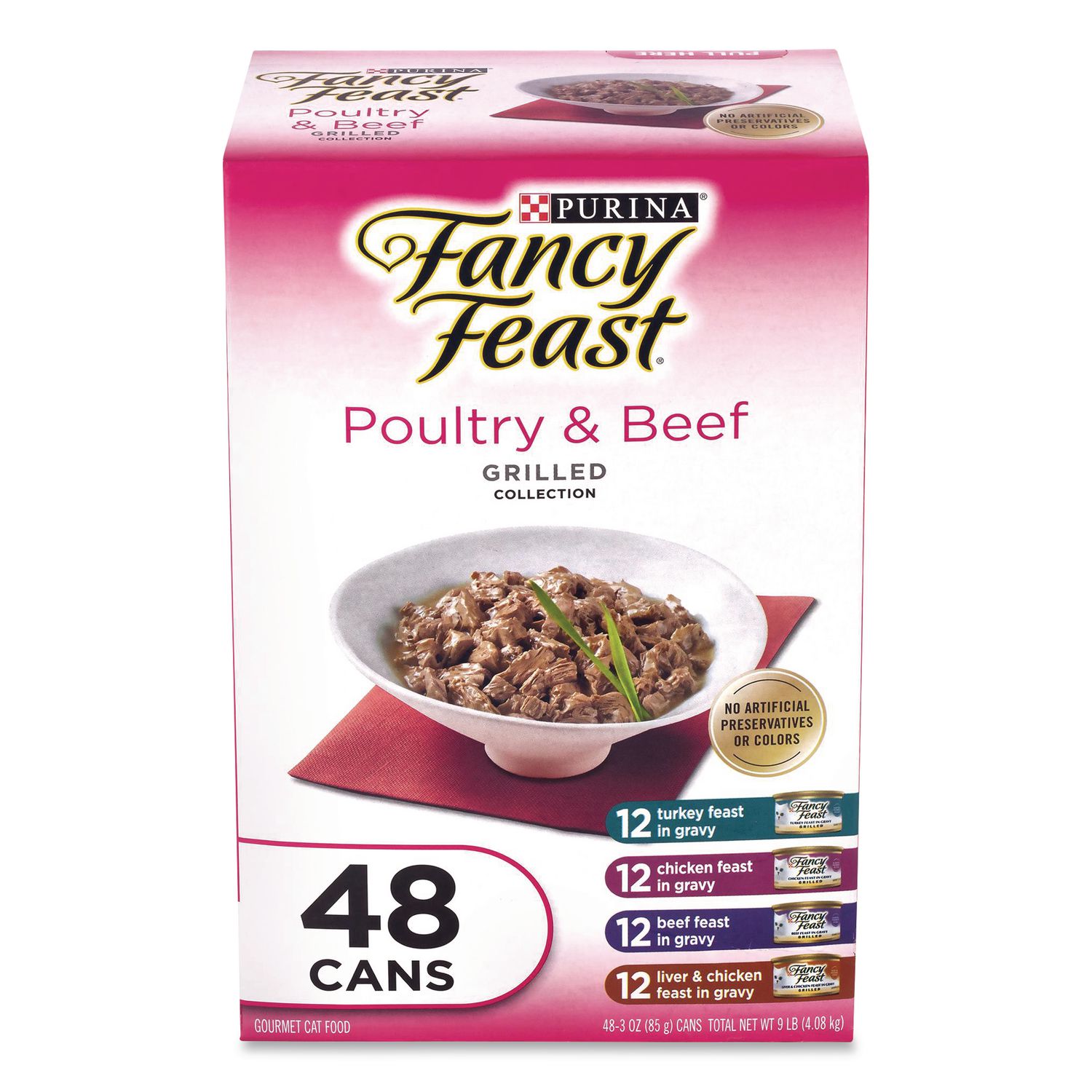 Poultry and Beef Variety Pack, Assorted Flavors, 3 oz Can, 48/Carton