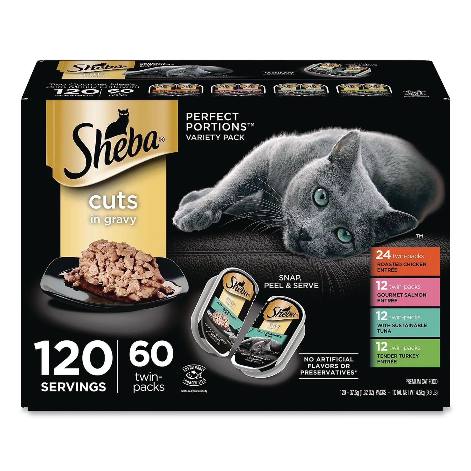 Perfect Portions Variety Twin Packs, Assorted Flavors, 1.32 oz Can, 60/Carton