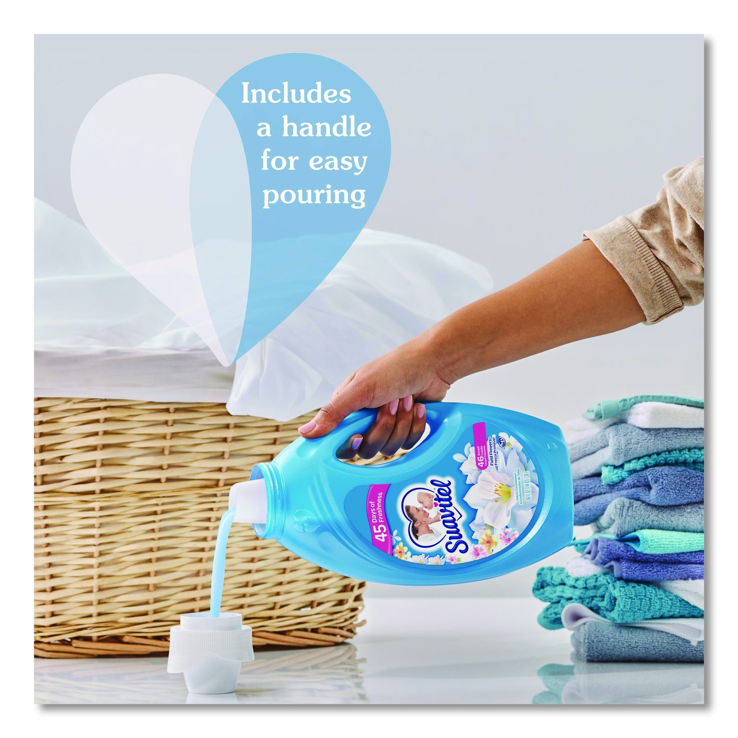 Fabric Softener, Floral Scent, 46 oz Bottle, 6/Carton - Office Source 360