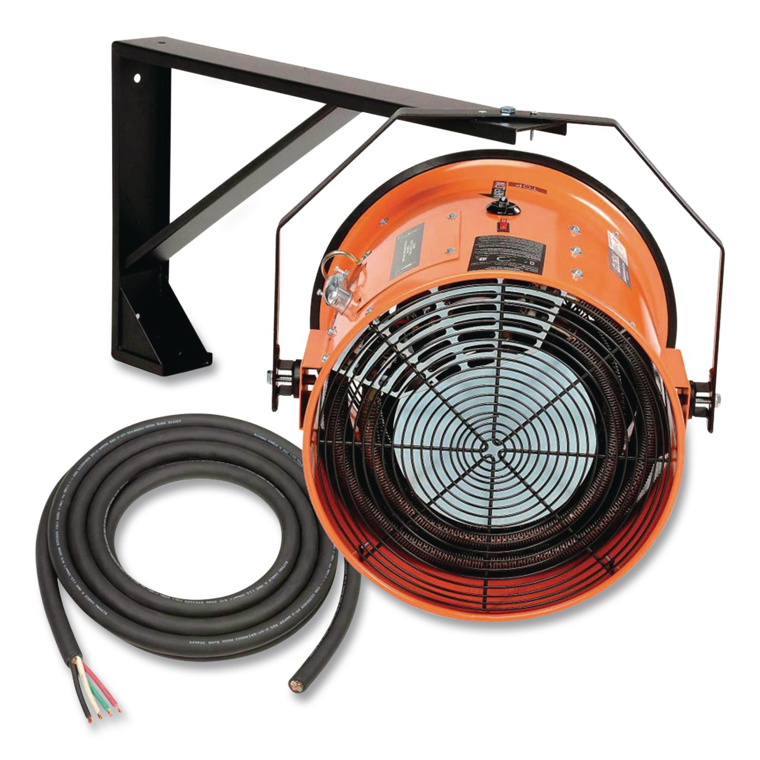 Electric Salamander Heater with Adjustable Thermostat, 240 V, 15,000 W, 23.03 x 34.75 x 24.68, Orange