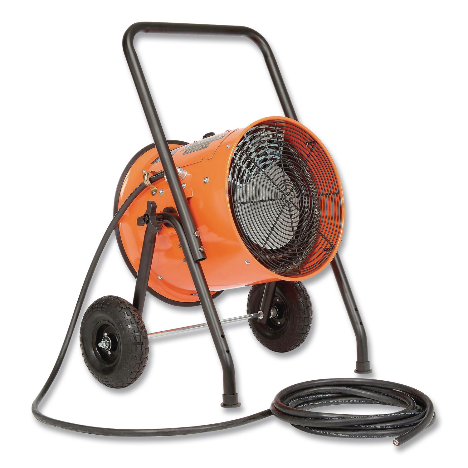 Portable Salamander Heater with Adjustable Thermostat, 480 V, 15,000 W, 21.59 x 28 x 38.5, Orange