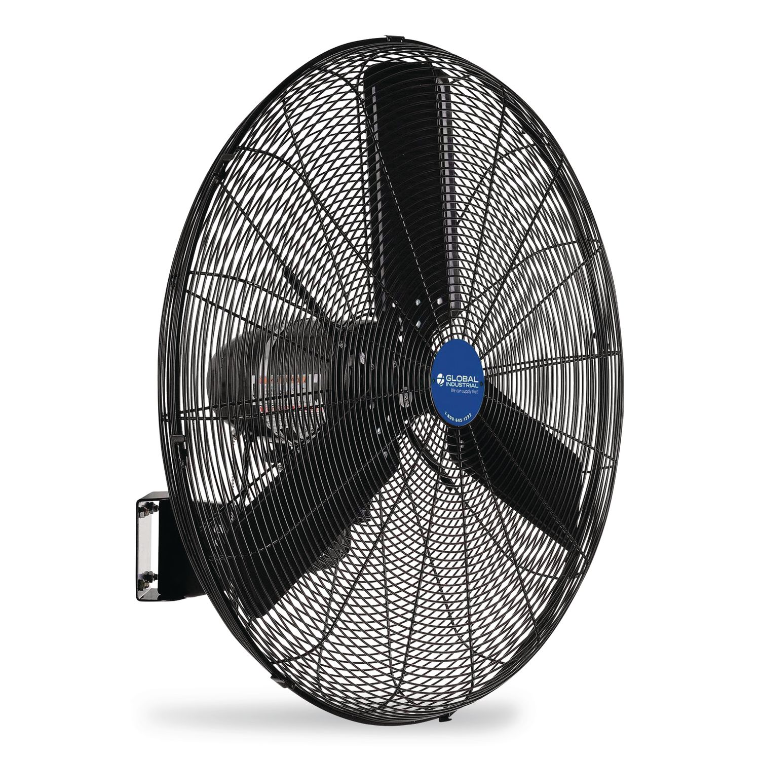 2 Speed Oscillating Outdoor Rated Wall Mount Fan, 30", Black