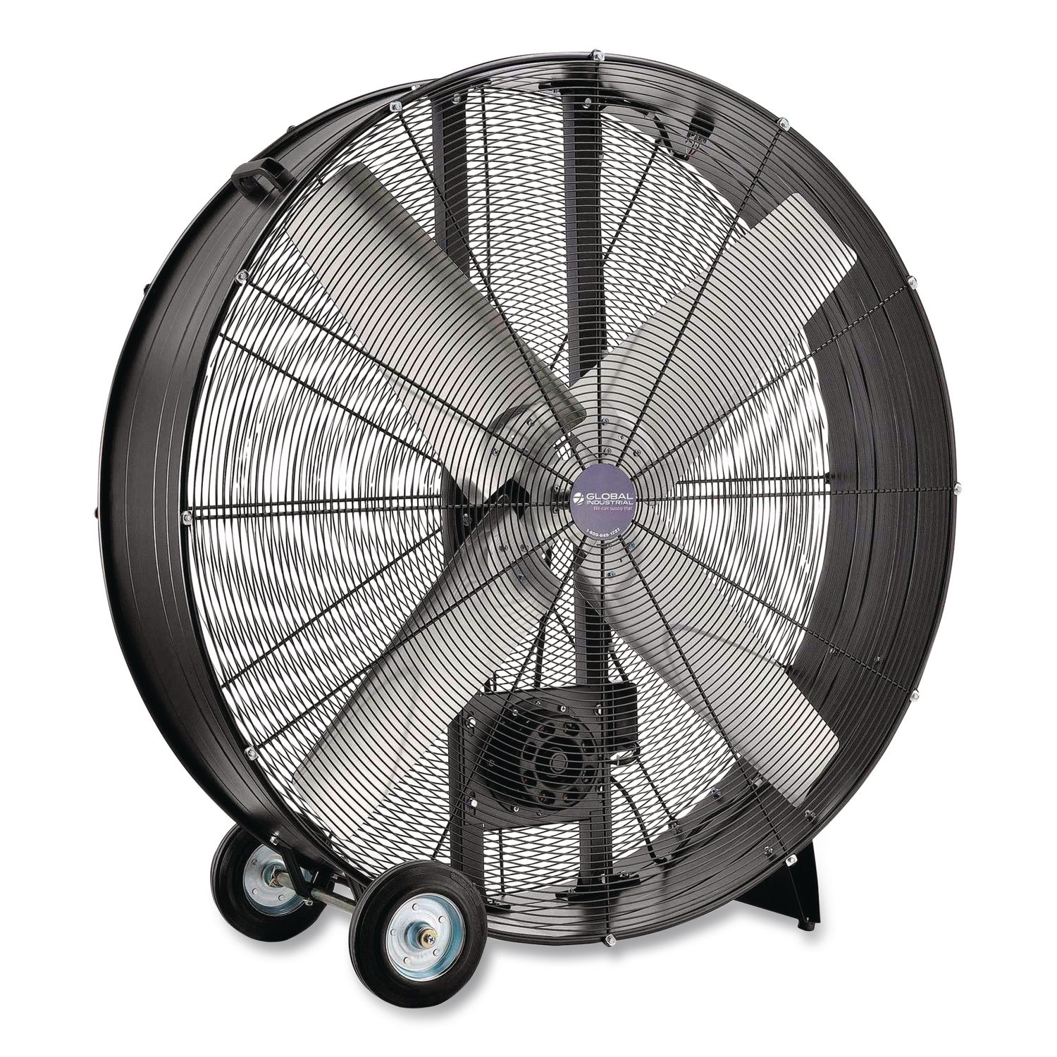 48" Portable Drum Blower Fan, 2 Speeds, Black