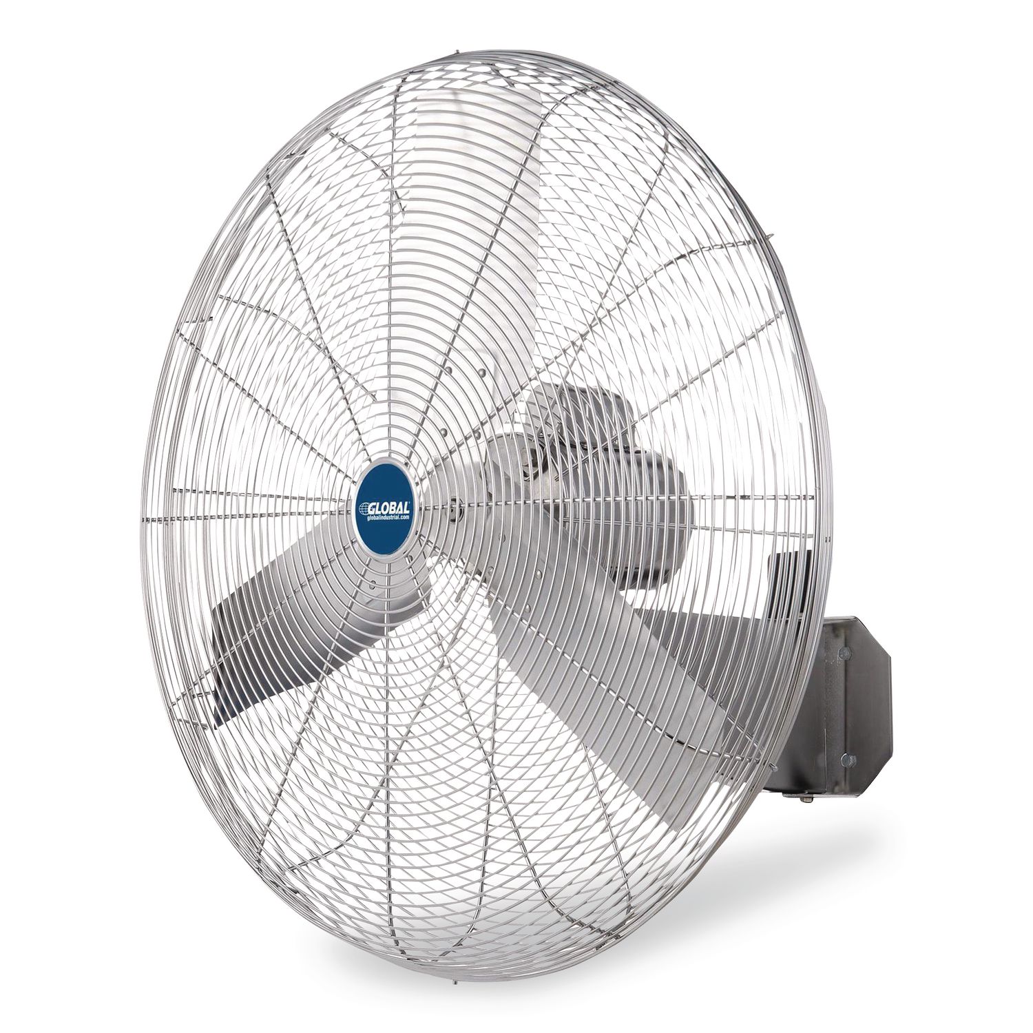 Washdown Wall Mount Fan, 30", 1 Speed, Silver