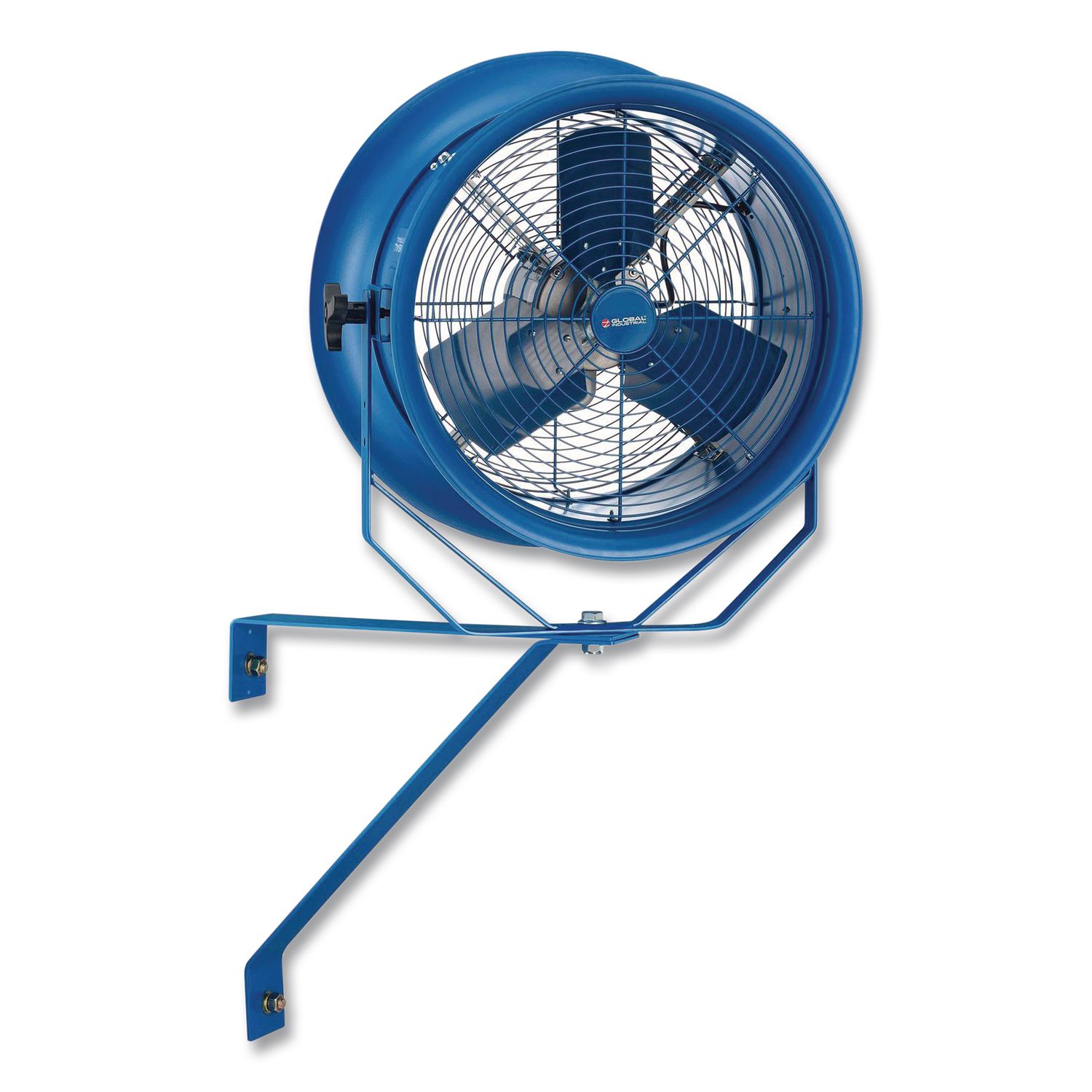 High Velocity Fan, Wall and Column Mount, 22", 1 Speed, Blue