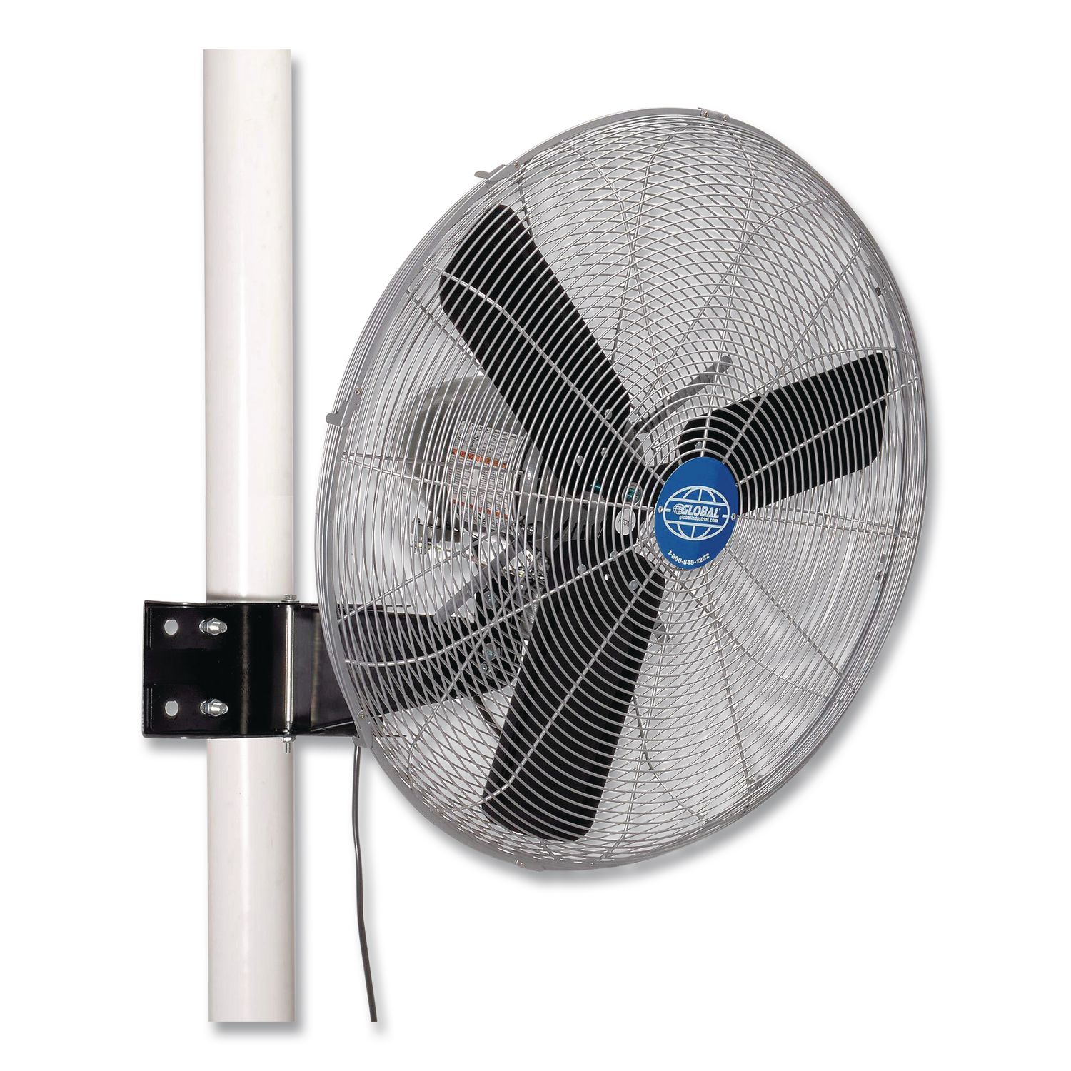 Oscillating Fan, Pole or Column Mount, 24", 4,050 CFM, 1/4 hp