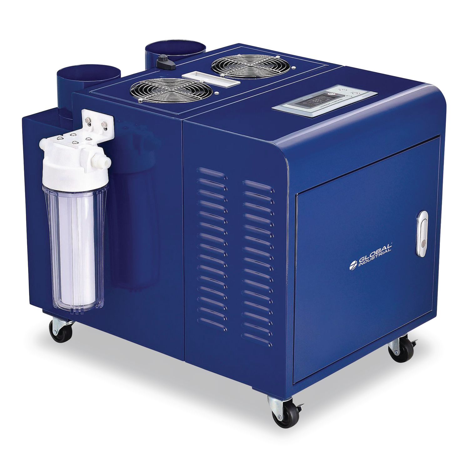 Ultrasonic Humidifier, Cool Mist with Dual Output, 53 pt Tank Capacity, 18.25 x 24.75 x 22.25, Blue