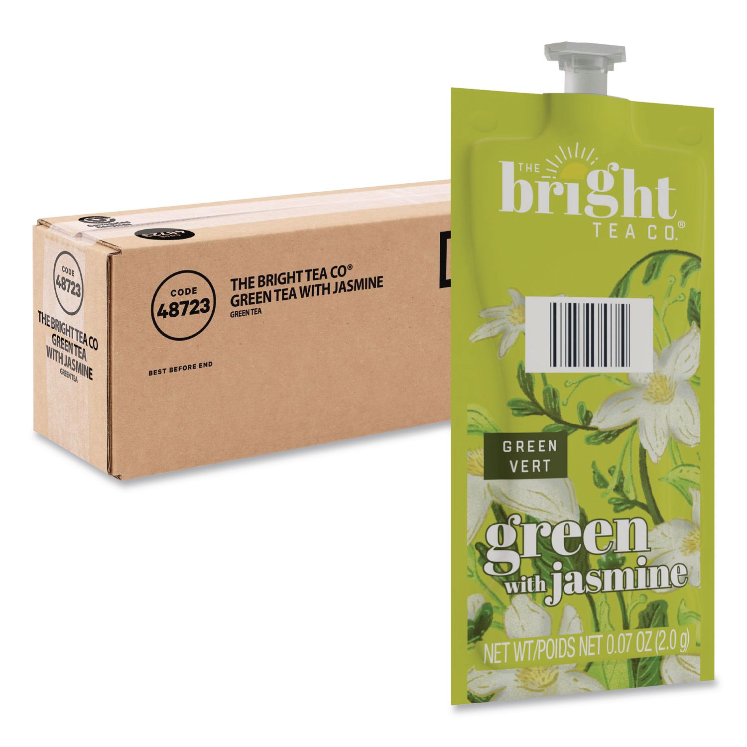 The Bright Tea Co. Green with Jasmine Tea Freshpack, 40/Carton
