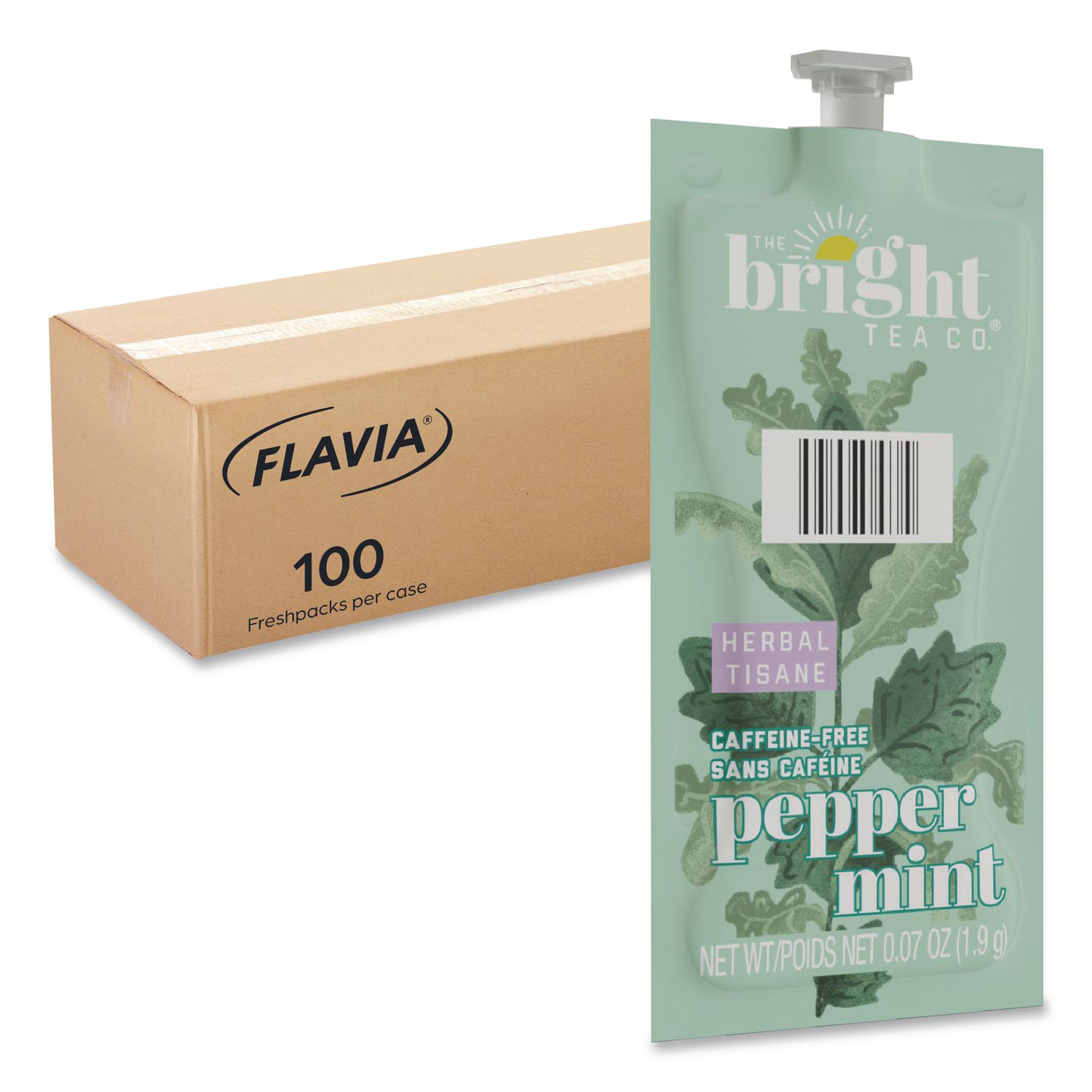 The Bright Tea Co. Peppermint Herbal Tea Freshpack, 100/Carton