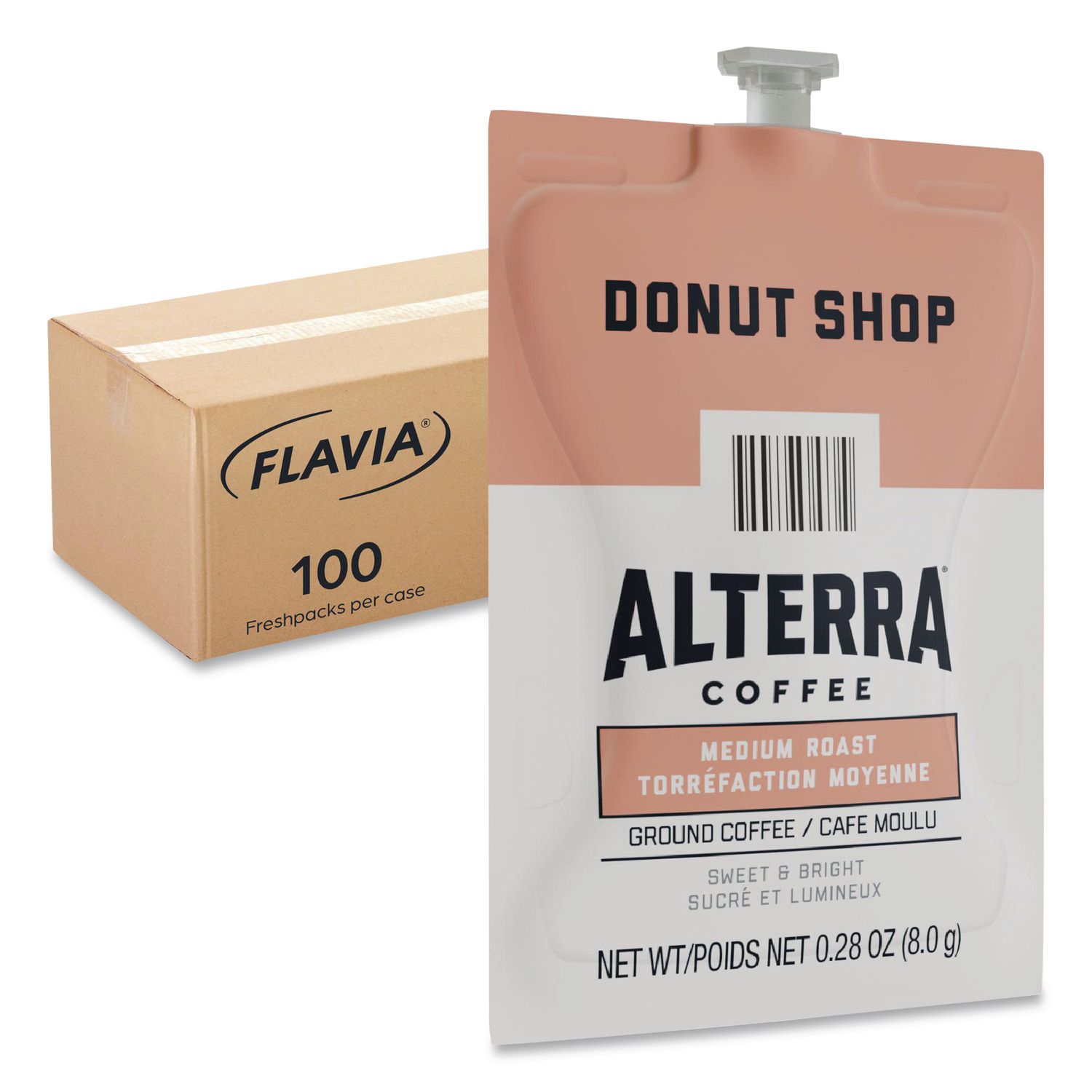 Alterra Donut Shop Coffee Freshpack, 100/Carton