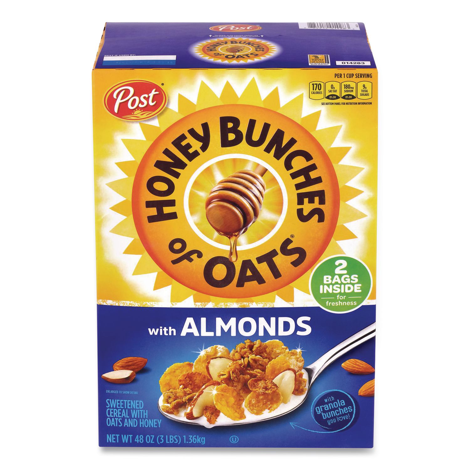 Honey Bunches of Oats with Almonds, 2 Bags/Box, 48 oz Box