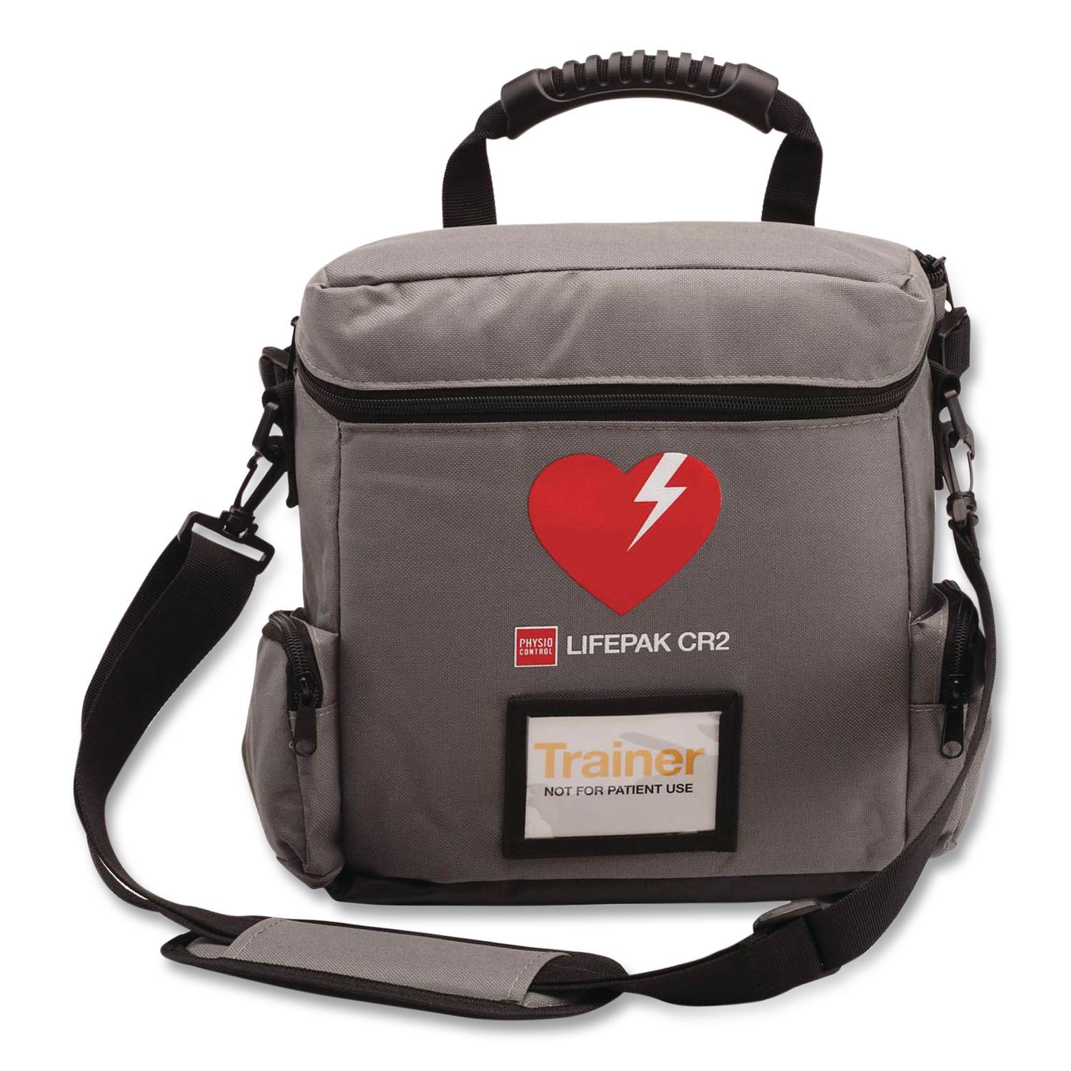 LIFEPAK CR2 Trainer/Demo Bag, 12" x 4" x 8", Dark Gray/Black/Red