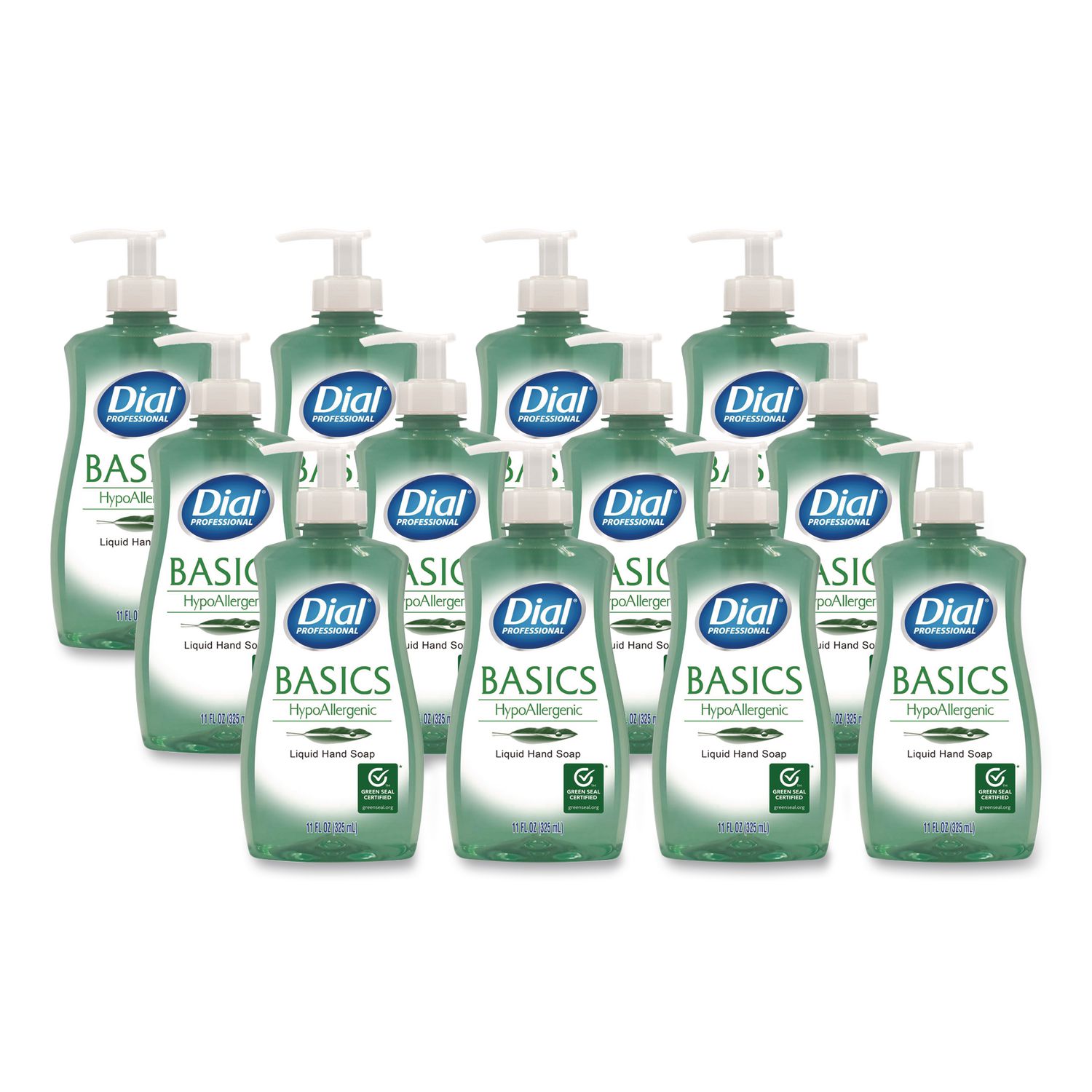 Basics Hypoallergenic Liquid Hand Soap, Floral, 11 oz, 12/Carton