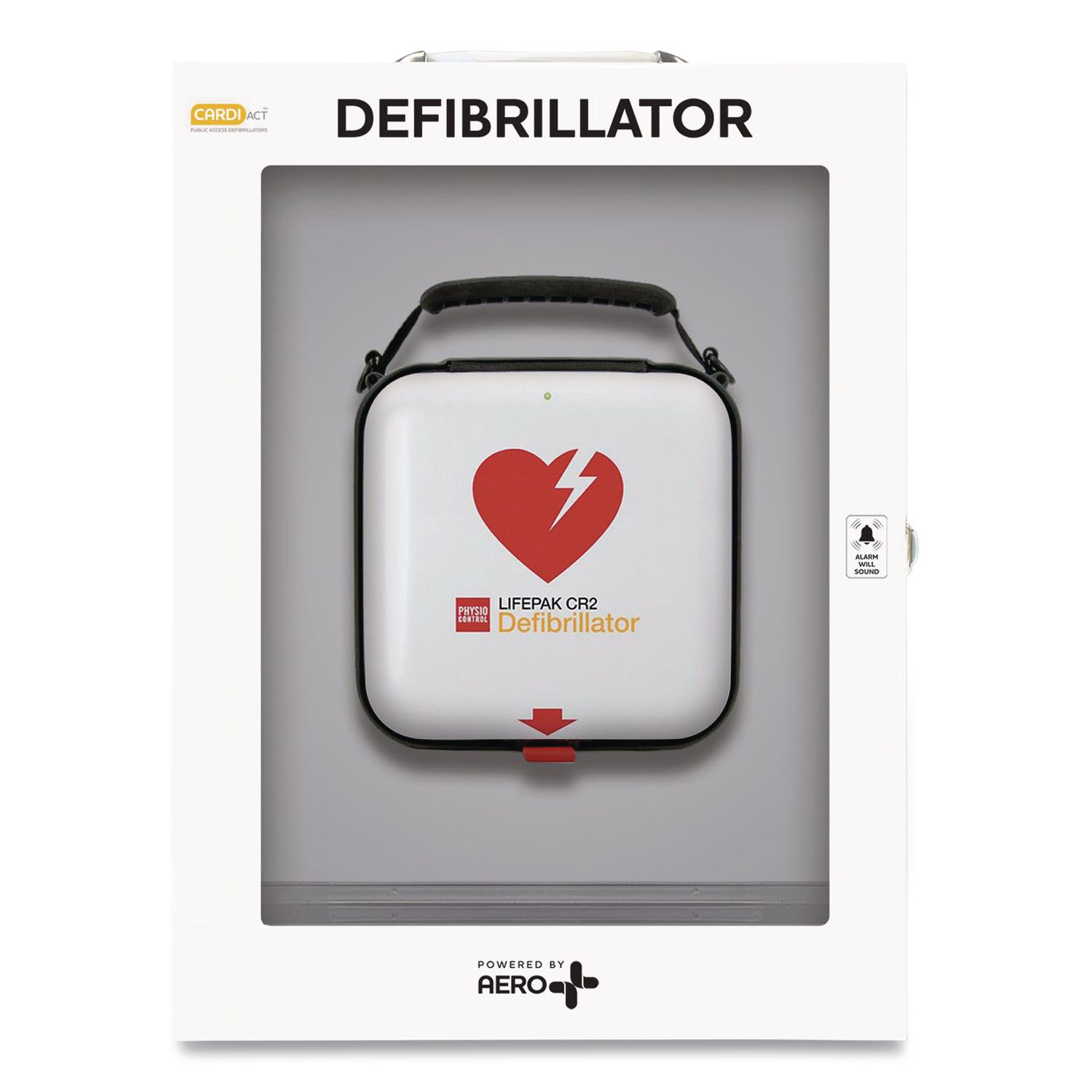 LIFEPAK CR2 Wi-Fi Alarmed Cabinet, Fully Automatic, English/Spanish, Handle