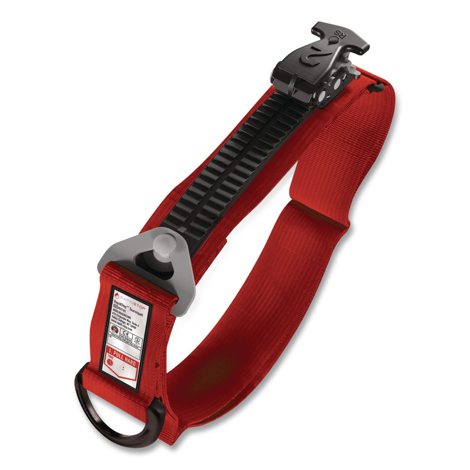 Tourniquet, High-Strength Polymer/Nylon/Velcro, 1.5 x 7.5, Red