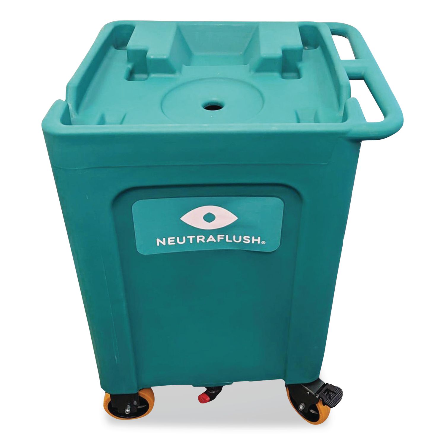 Rolling Drain Cart Stand for 16 Gal Eyewash Station, 21 x24 x 33.75, Green