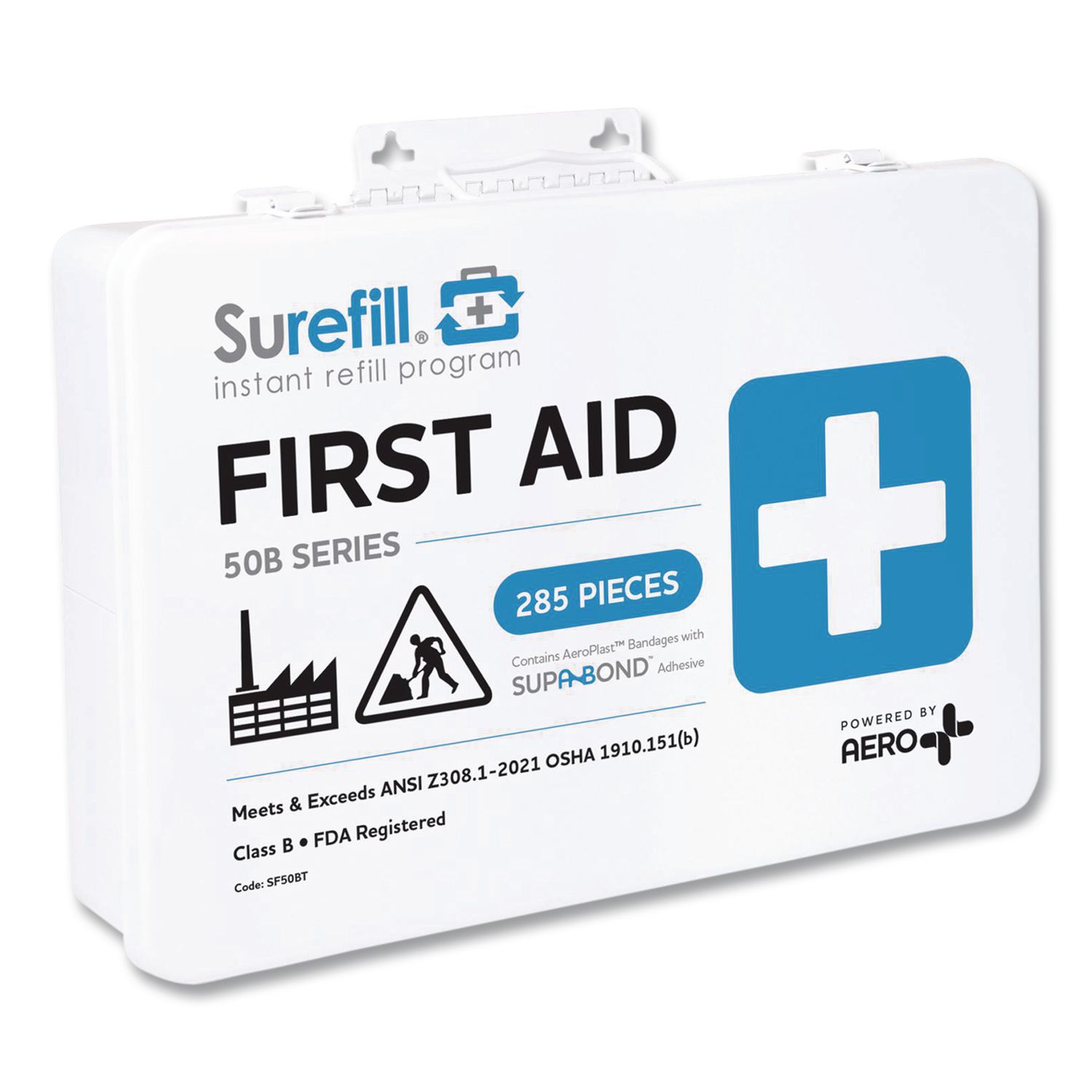 50 Series ANSI B First Aid Kit - Metal Case, 50 Person, 285 Pieces