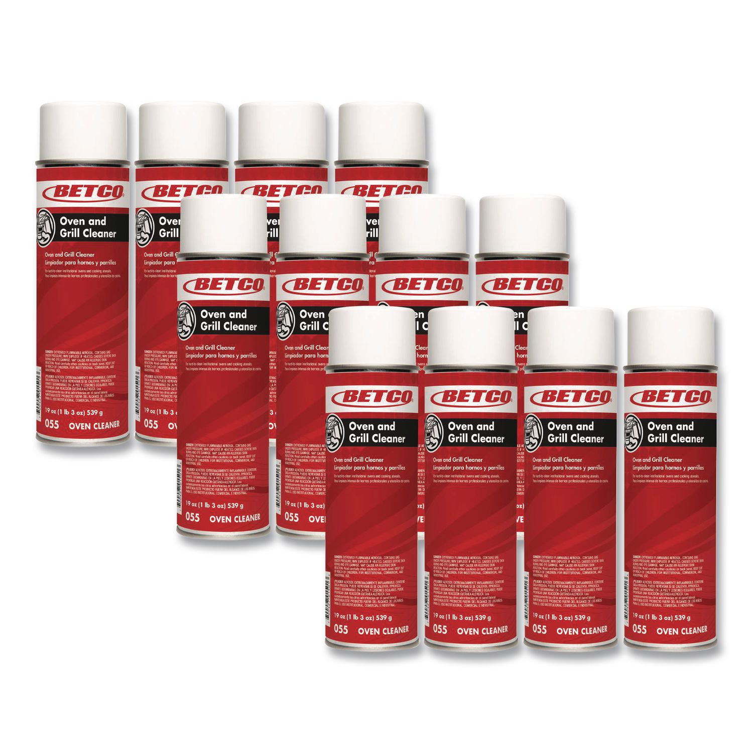 Oven and Grill Cleaner, 19 oz Aerosol Can, 12/Carton
